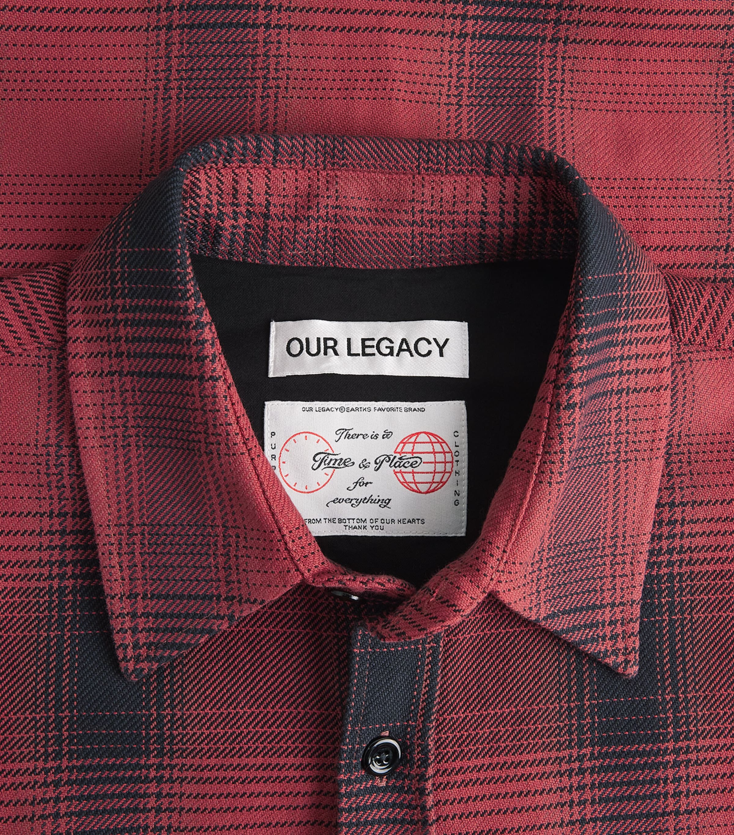 Our Legacy Mens Cotton Check Whoppin Shirt Bison Chck Ranch Ctn Image 6