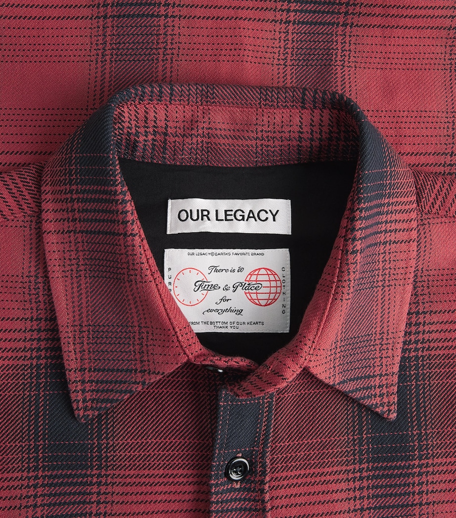 Our Legacy Mens Cotton Check Whoppin Shirt Bison Chck Ranch Ctn Image 6