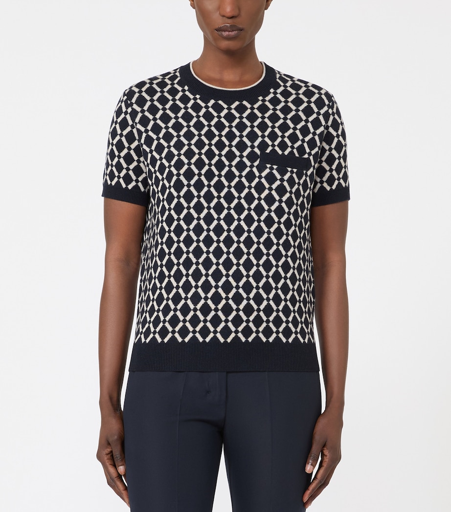 Wool Short-Sleeve Sweater ULTRAMARINE Image 3