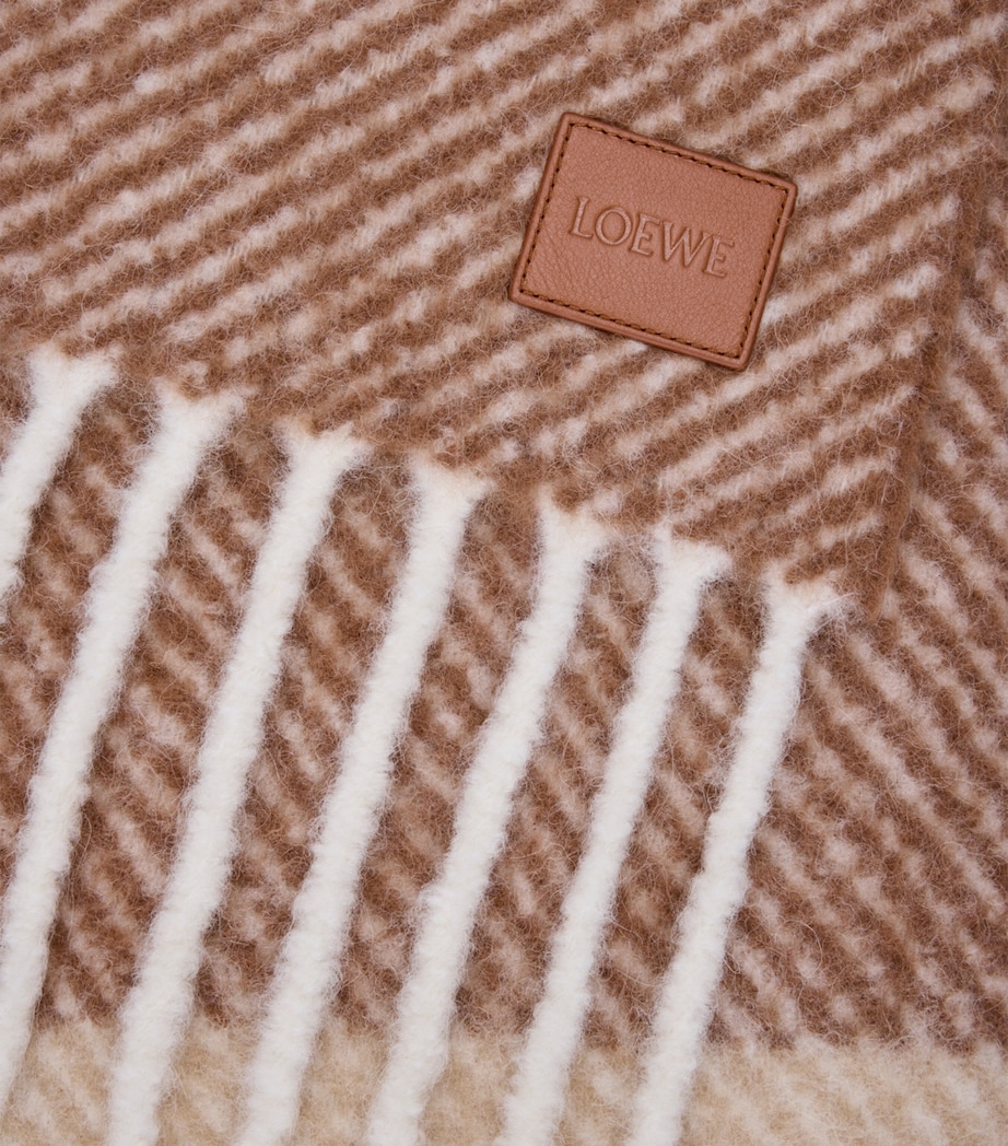 Wool-Blend Jacquard Scarf MOCHA/BEIGE Image 3