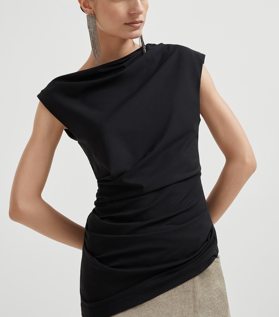 Techo Wool Ruched-Detail Blouse C101 Image 5