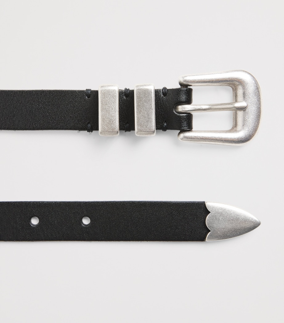 Leather Western Belt BLACK Image 4