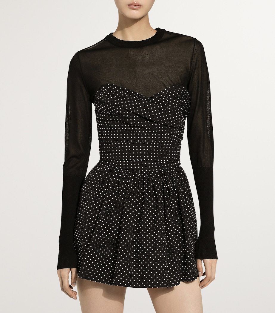 Strapless Polka-Dot Mini Dress HNZOW-POIS PICC Image 4