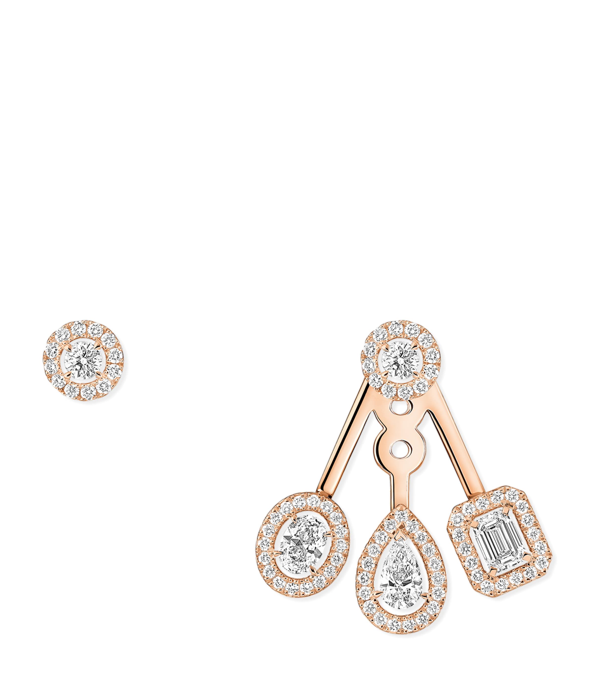 Messika My Twin Trio Pink Gold and Diamond Earrings (0.59ct) Pink Gold Image 1