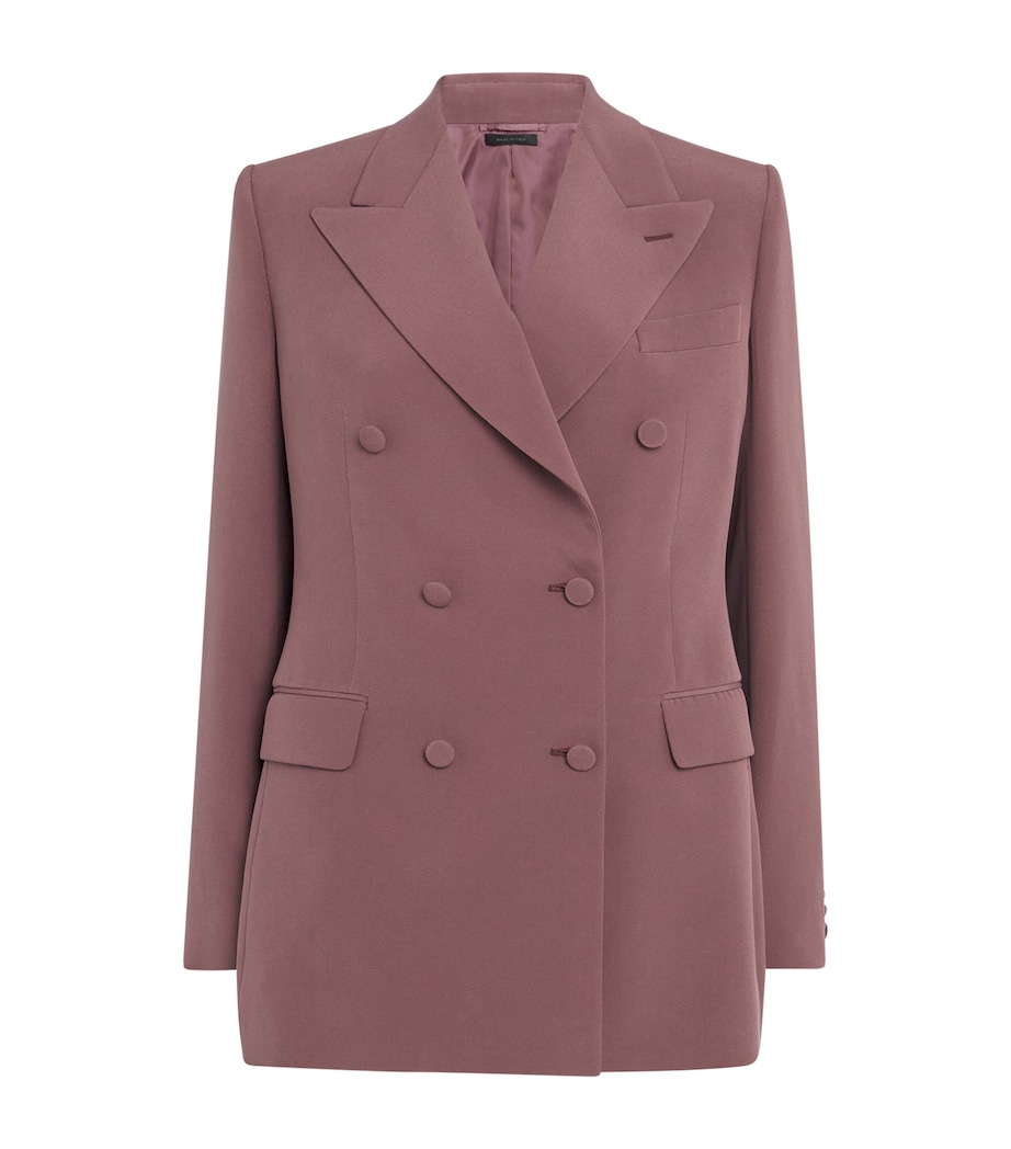 Brioni Womens Silk Double-Breasted Flavia Blazer Image 1