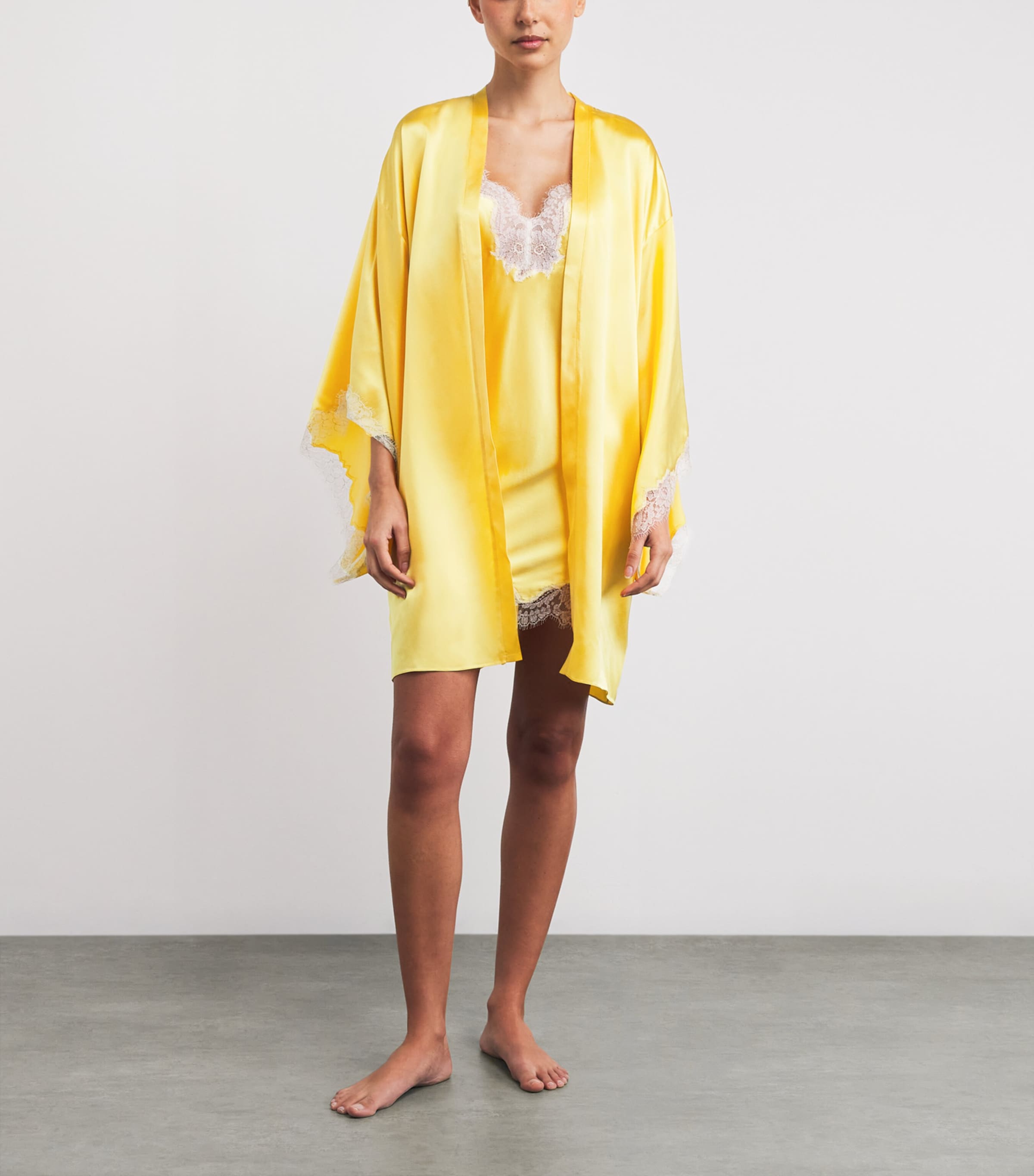 Gilda & Pearl Womens Silk Secret Garden Robe (Small/Medium) Sunlit Bloom Image 2