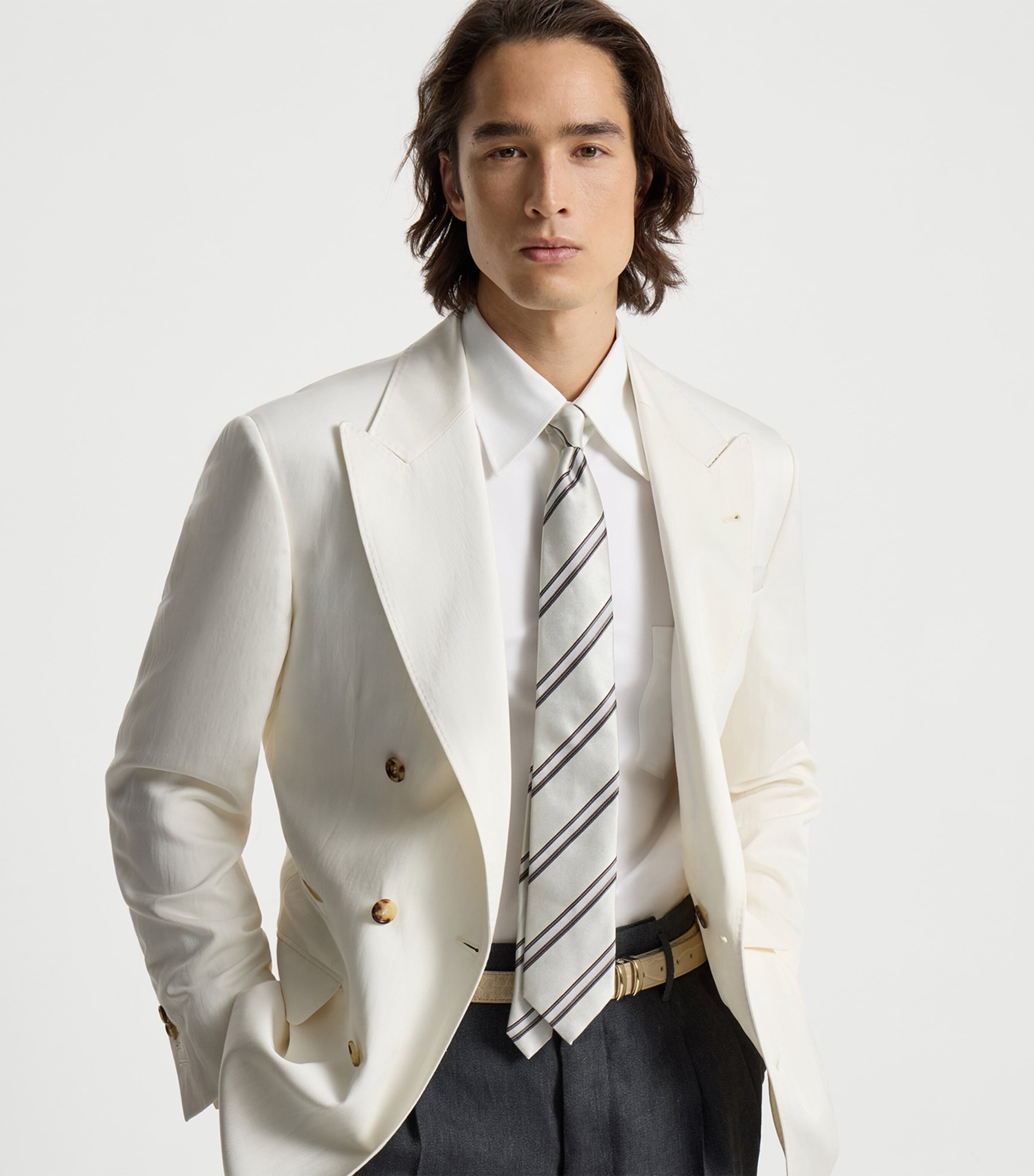 Délavé Silk and Linen Twill Blazer C1010 Image 2