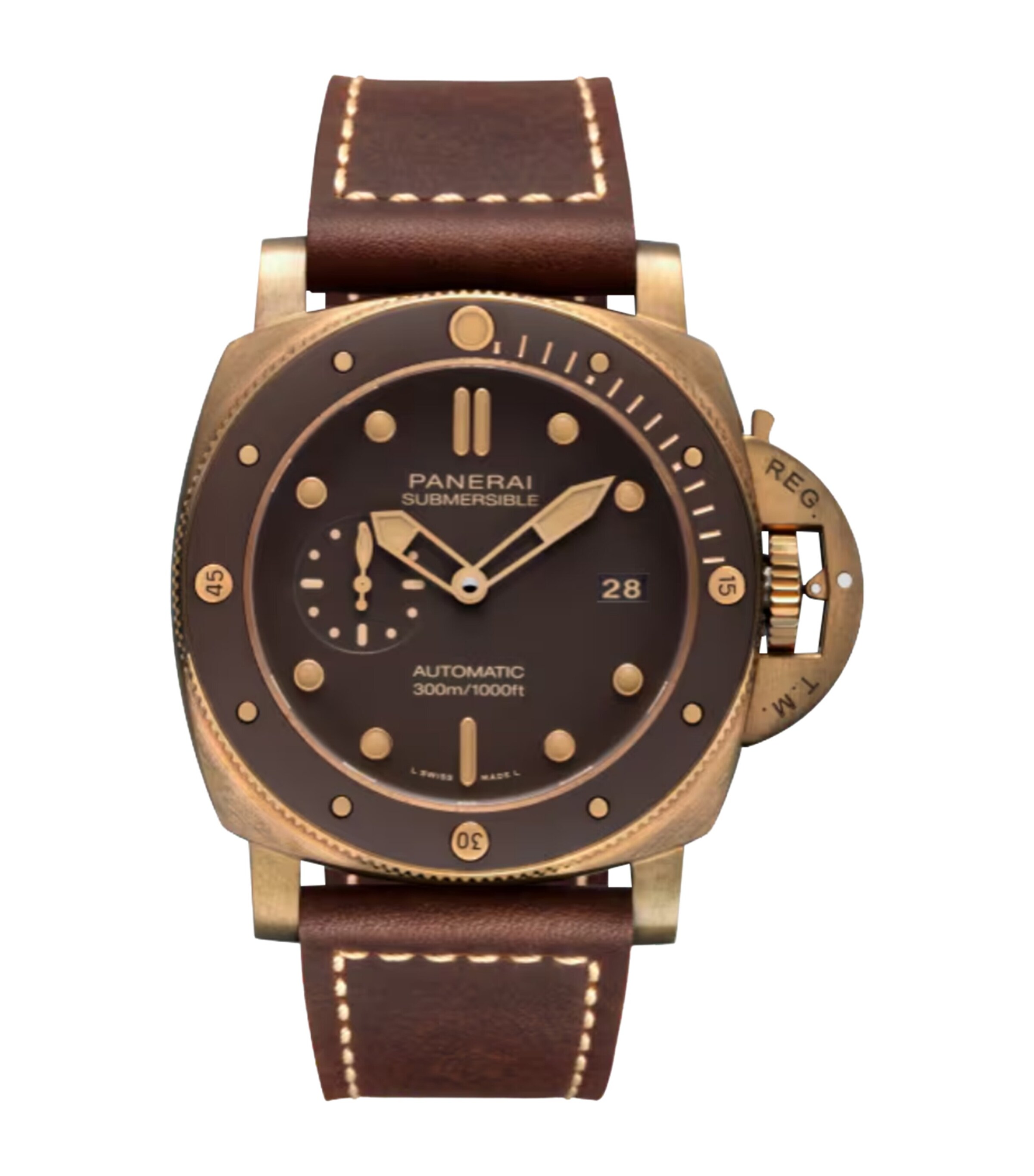 Panerai Bronze Submersible Bronzo Watch 47mm Brown Image 1