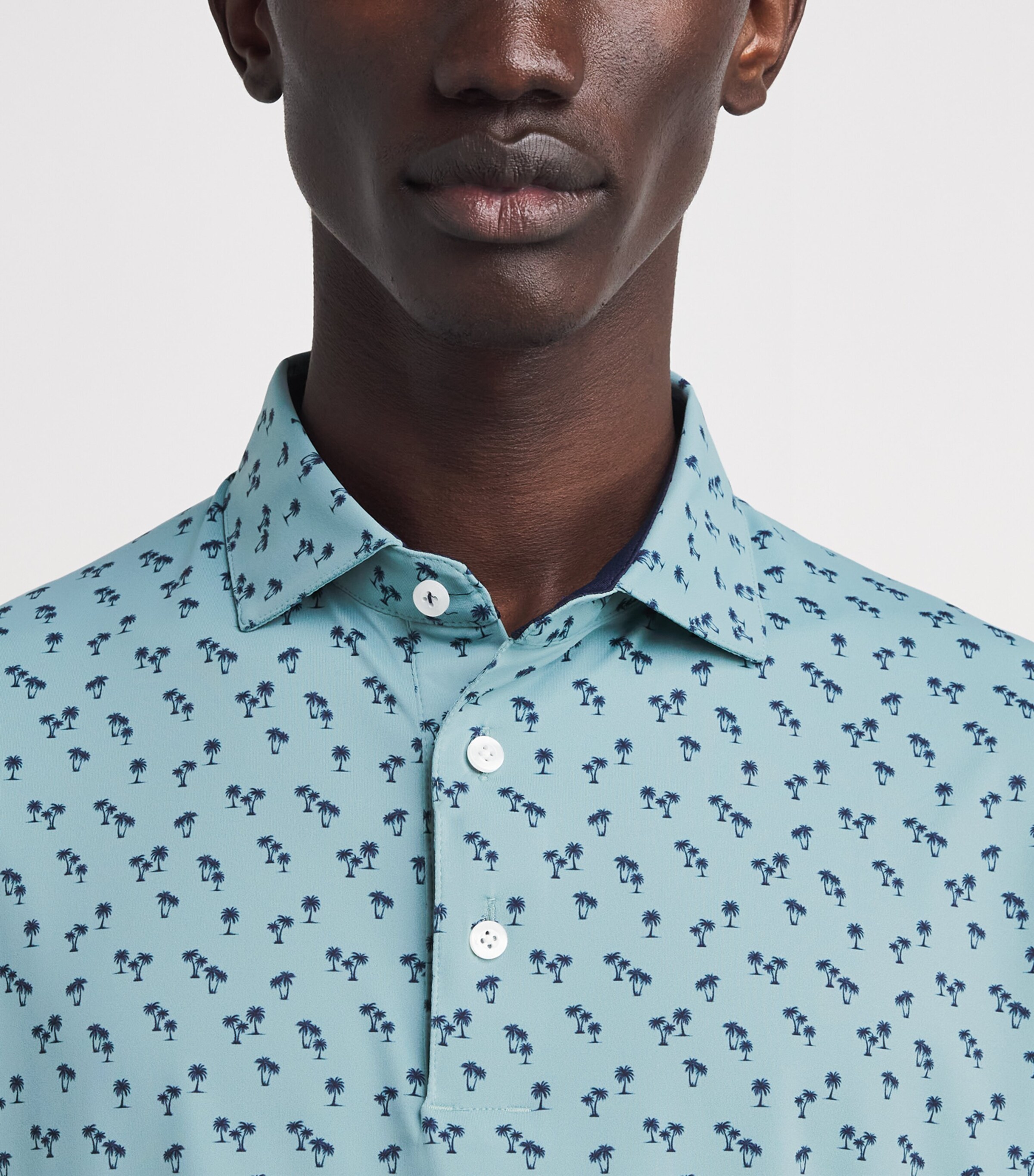KJUS Mens Printed Golfer Polo Shirt Rvbk/ablu Image 3
