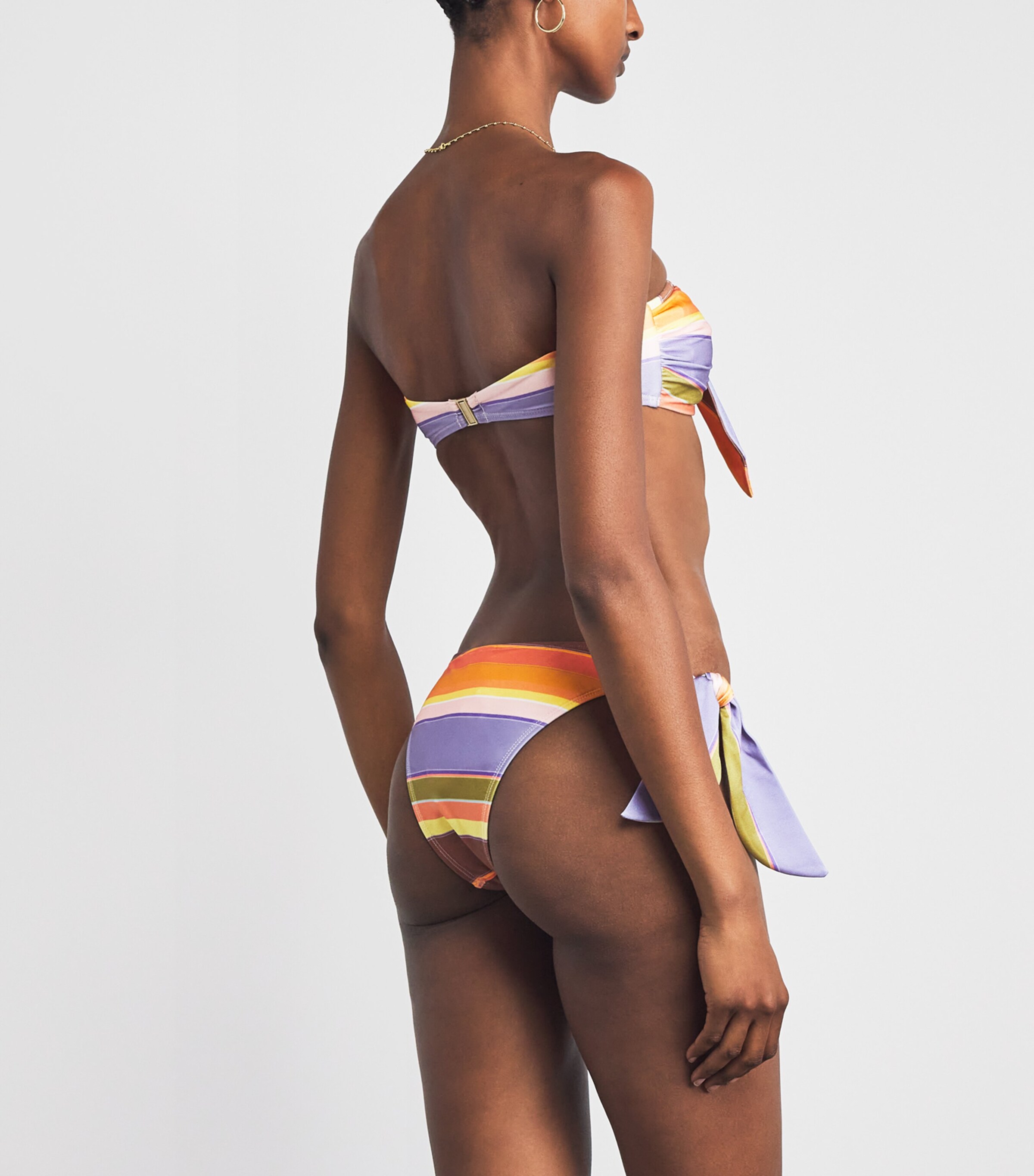 Zimmermann Womens Solstice Stripe Scarf Bikini Image 3