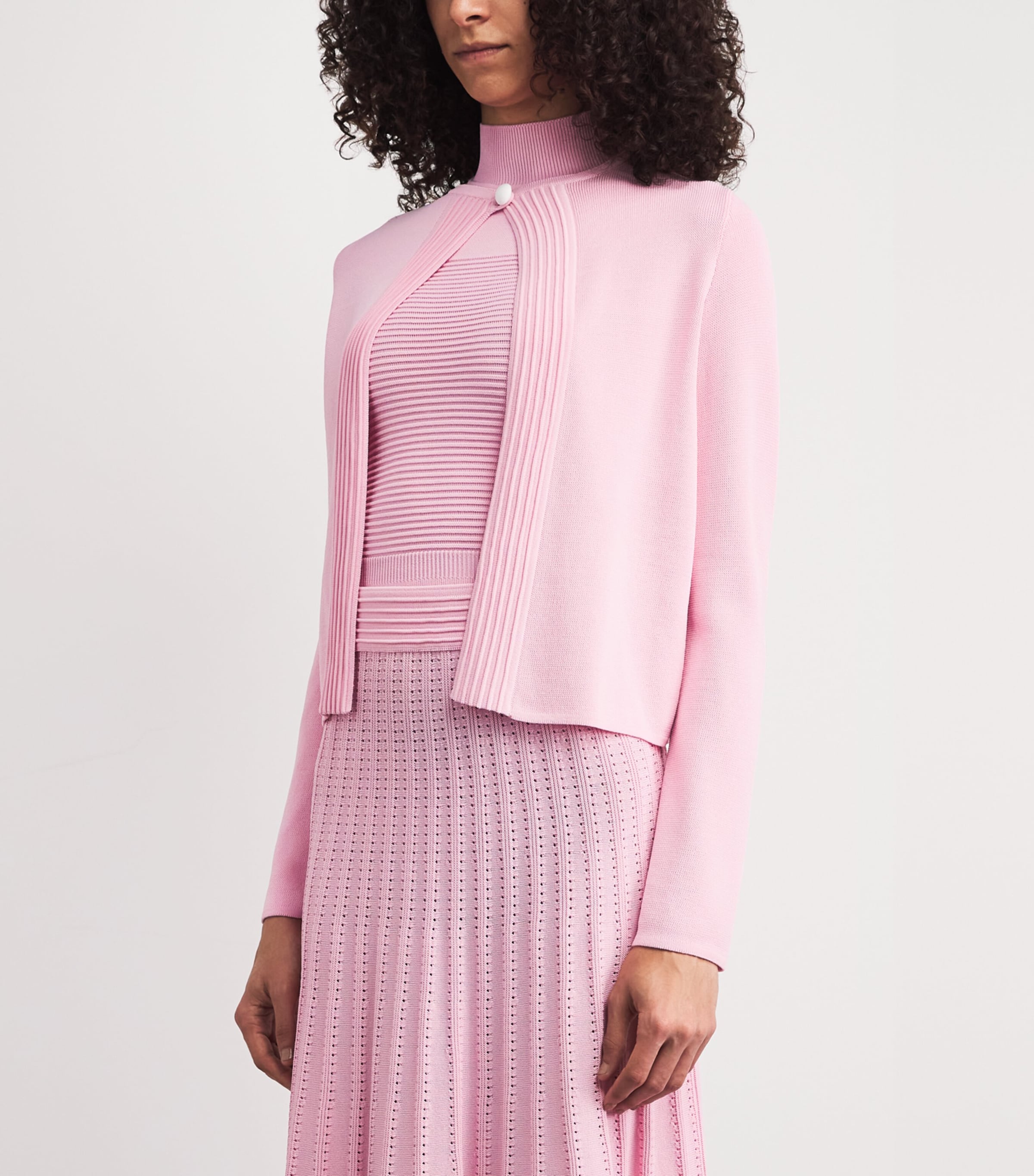 Edeline Lee Womens Knitted Sylvia Cardigan Pink Image 4