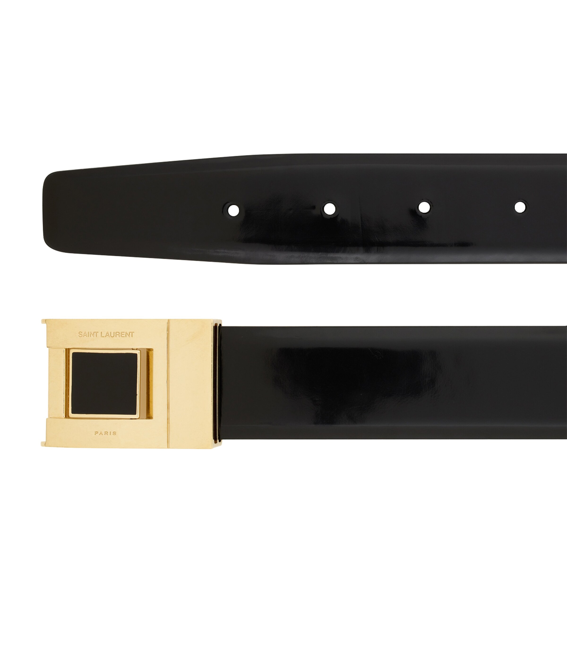 Saint Laurent Leather Flat Buckle Belt Image 2