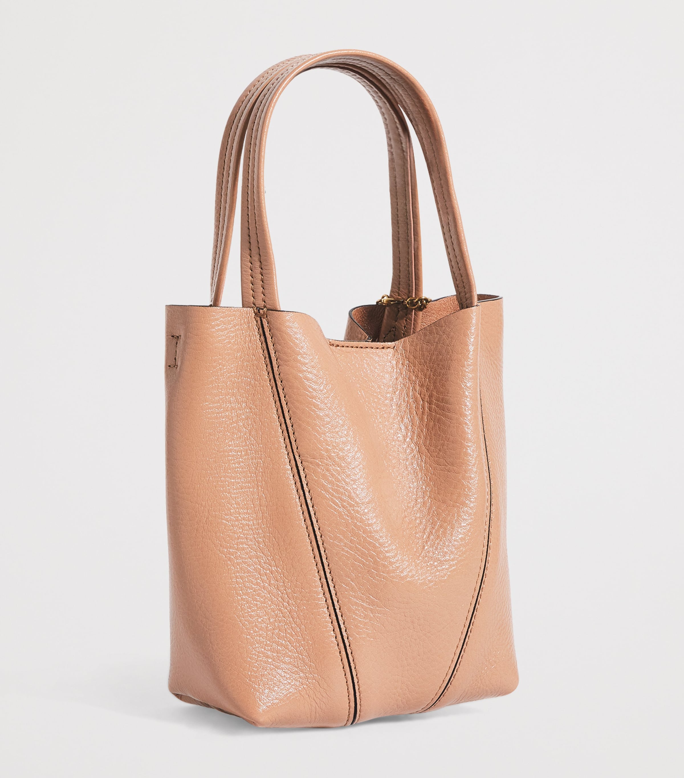 Small Leather Spin Tote Bag BAG WOODROSE Image 3