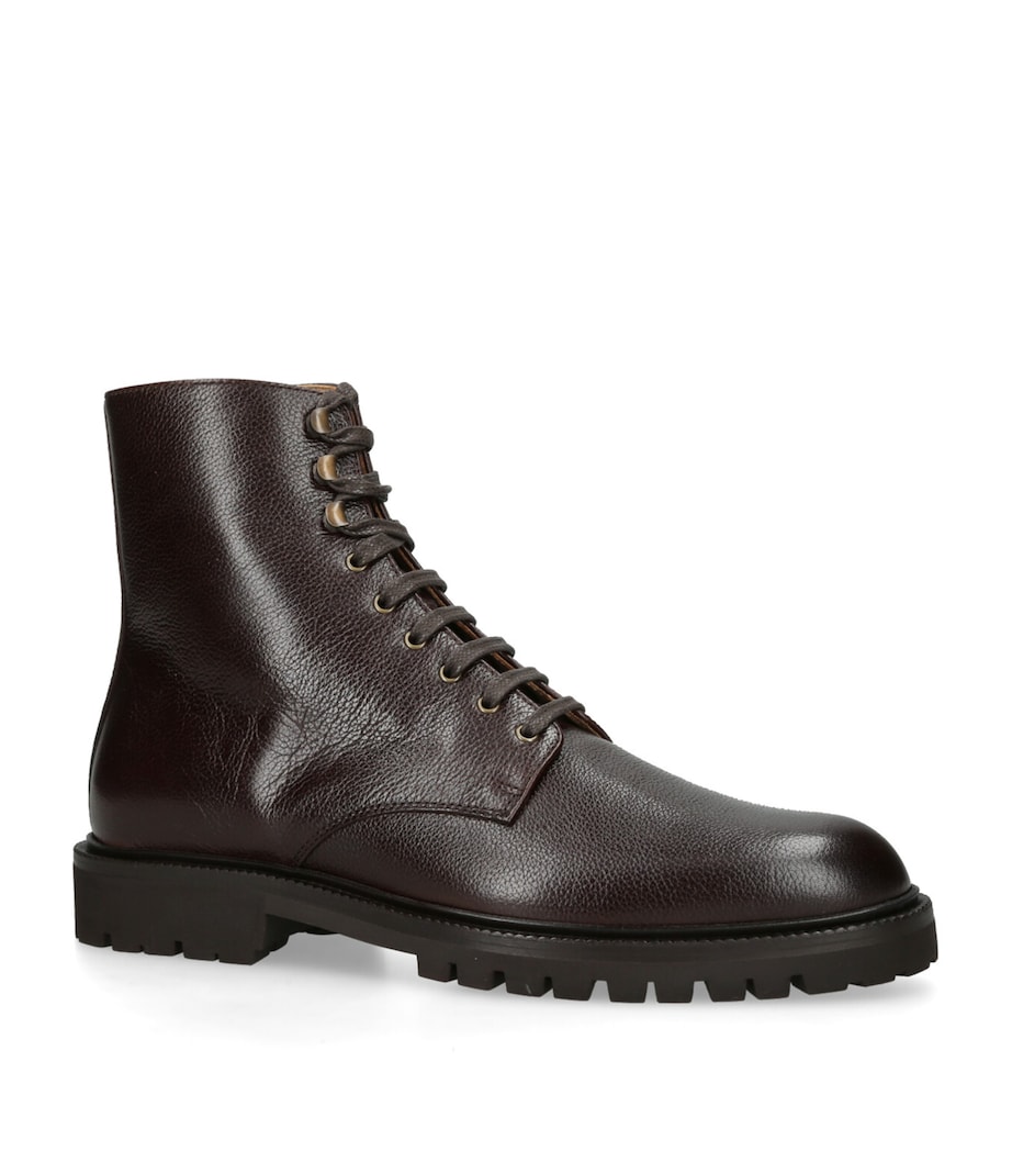 Calfskin Ankle Boots DARK BROWN Image 3