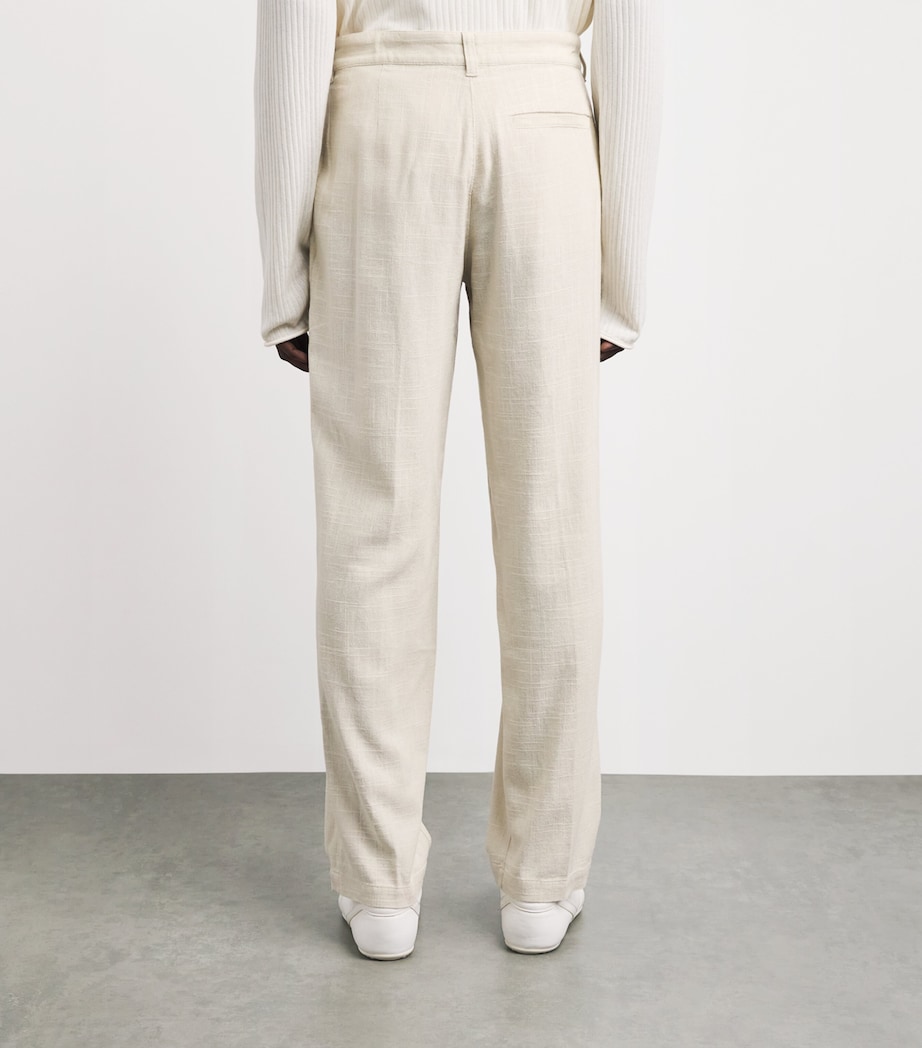 PAIGE Mens Woven Tiano Trousers Natural Image 5