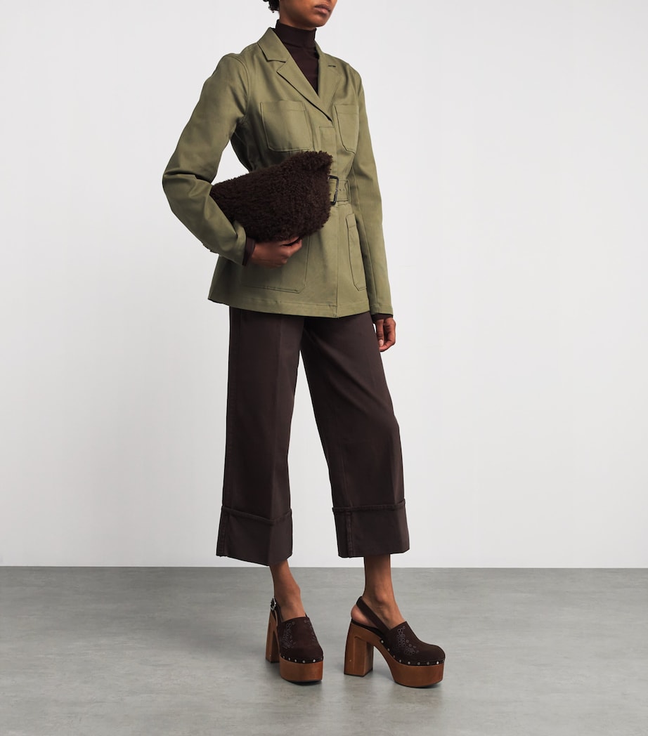 Cotton-Blend Cluny Utility Jacket OLIVE Image 2