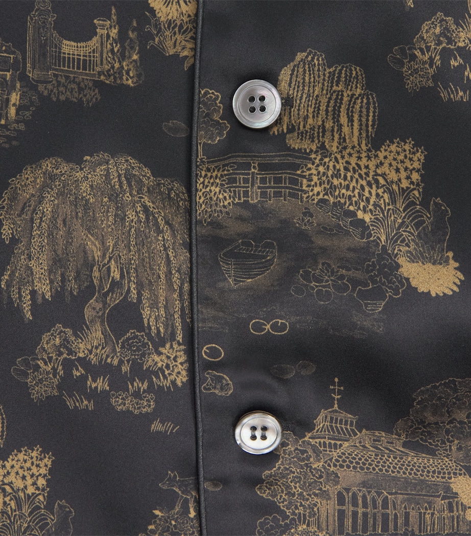 Derek Rose Mens Silk Brindisi Pyjama Set Bla Image 6
