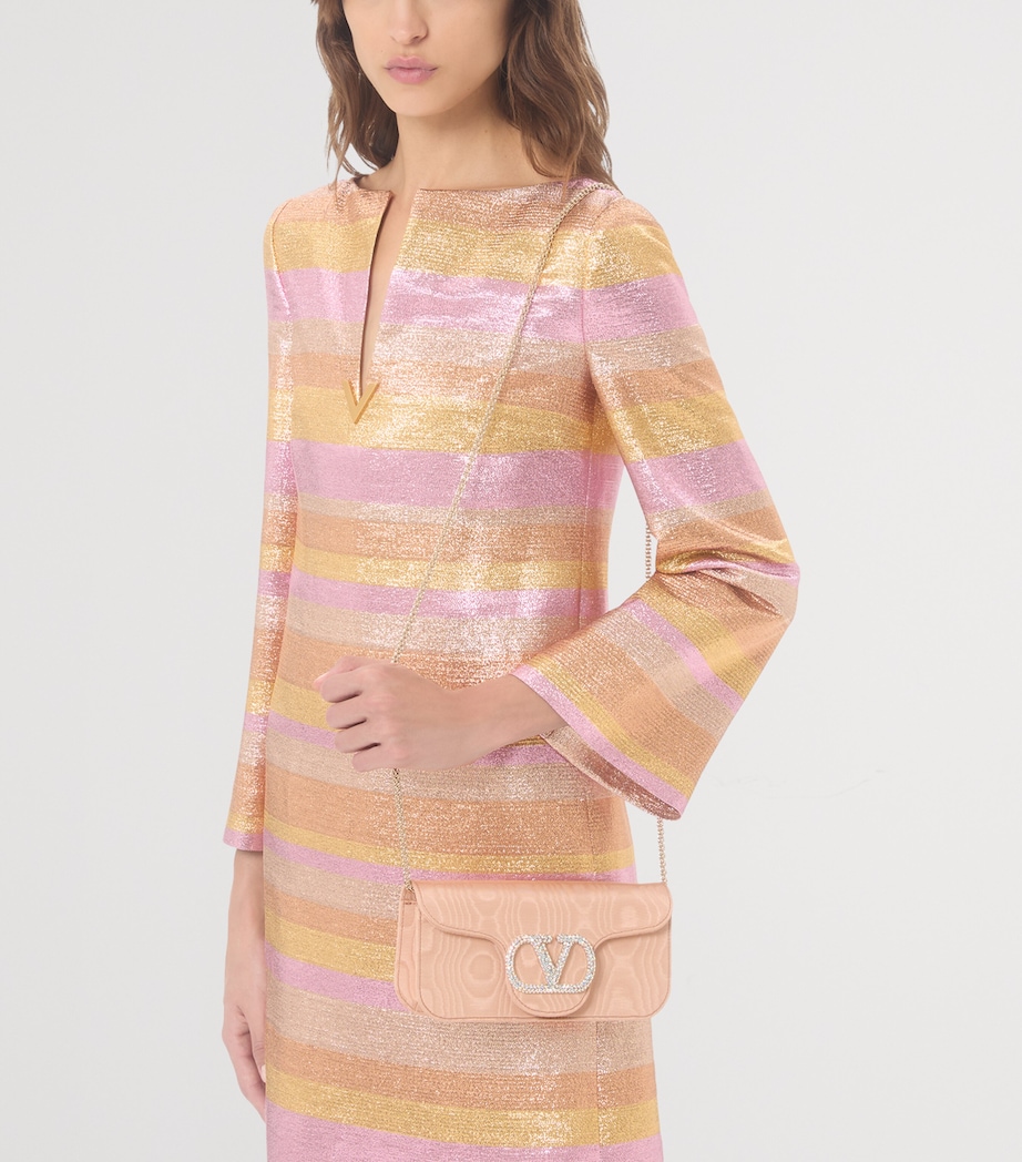 Valentino Womens Metallic Stripe Mini Dress Image 5