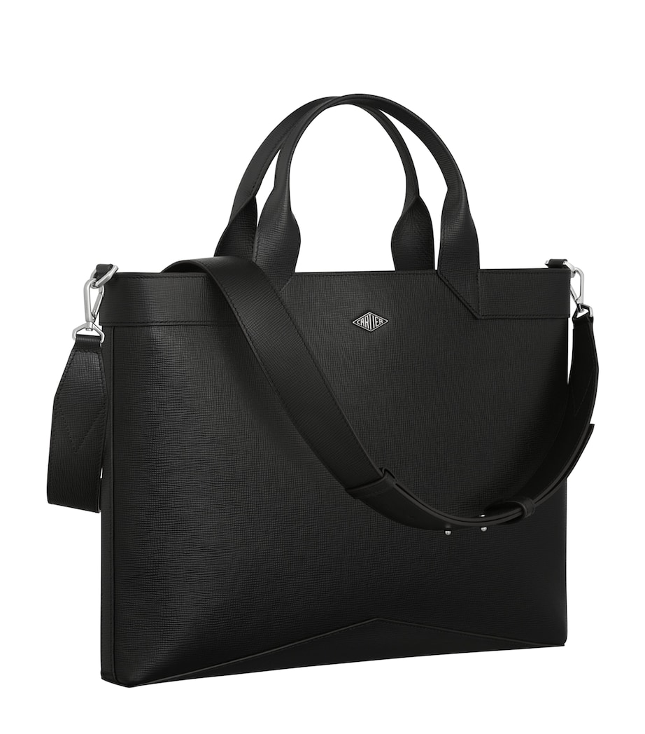 Leather Losange Document Holder BLACK Image 1