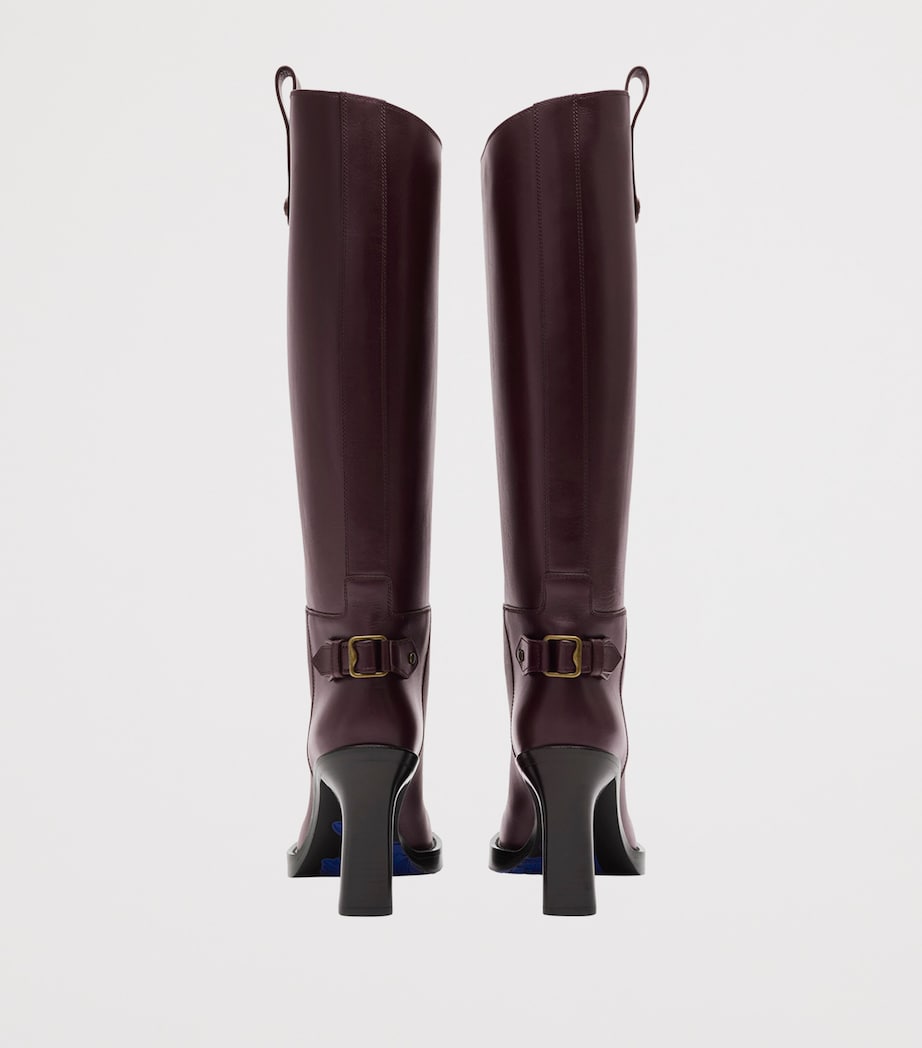Calf Leather Cavalier Knee-High Boots 85 MAHOGANY RED Image 3