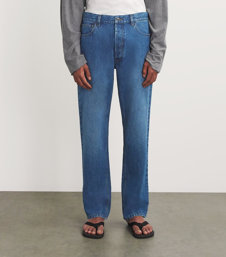 Burt Straight Jeans WASHED BLUE Image 3