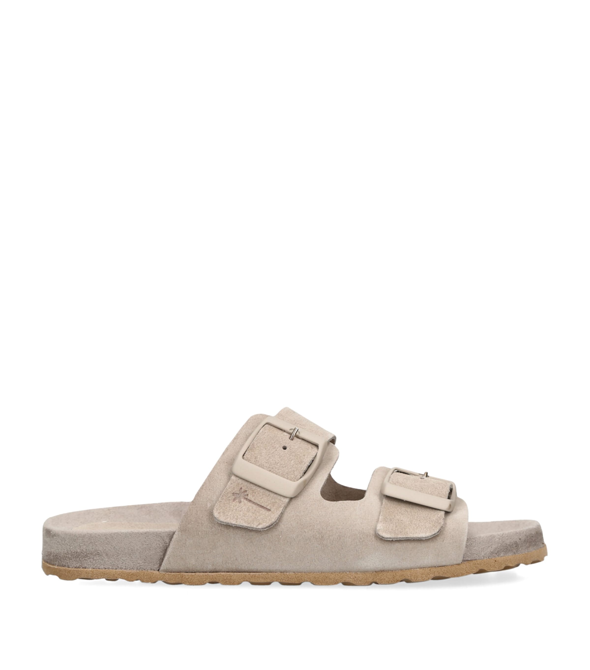 Manebi Hamptons Suede Sandals In Grau