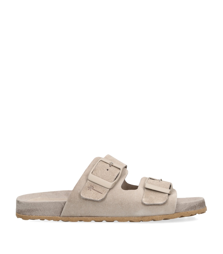 Suede Hamptons Sandals TAUPE Image 1