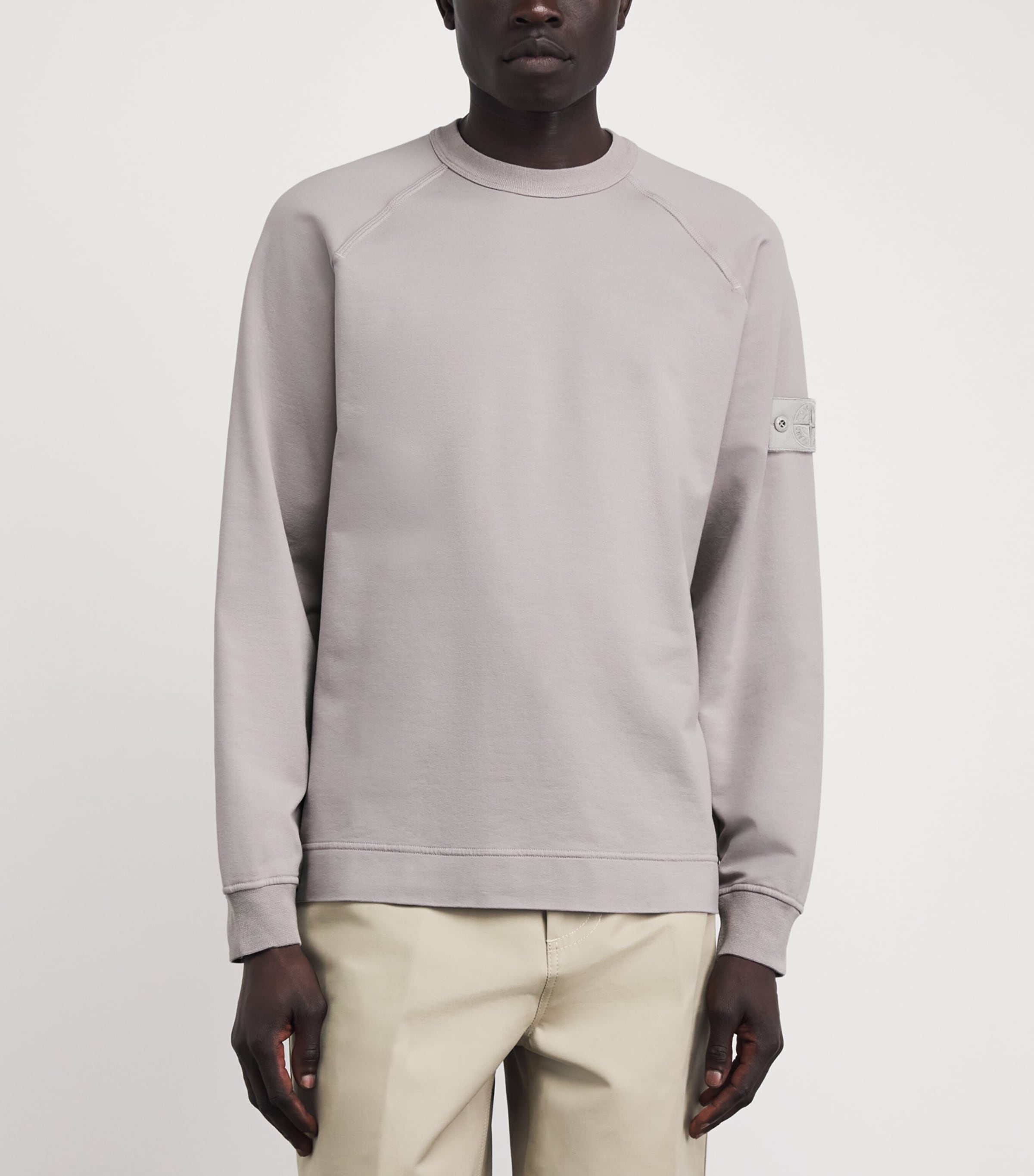 Stone Island Mens Cotton-Blend Ghost Sweatshirt Image 4