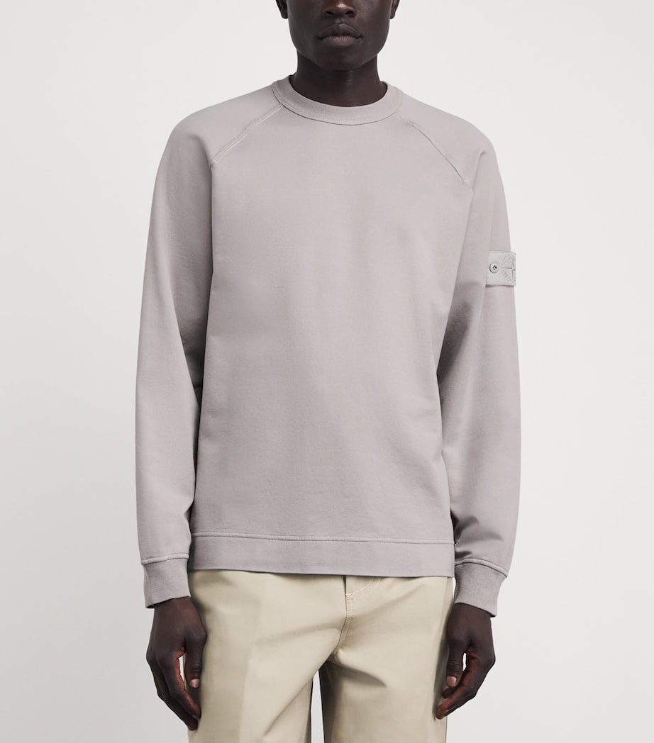 Stone Island Mens Cotton-Blend Ghost Sweatshirt Image 4