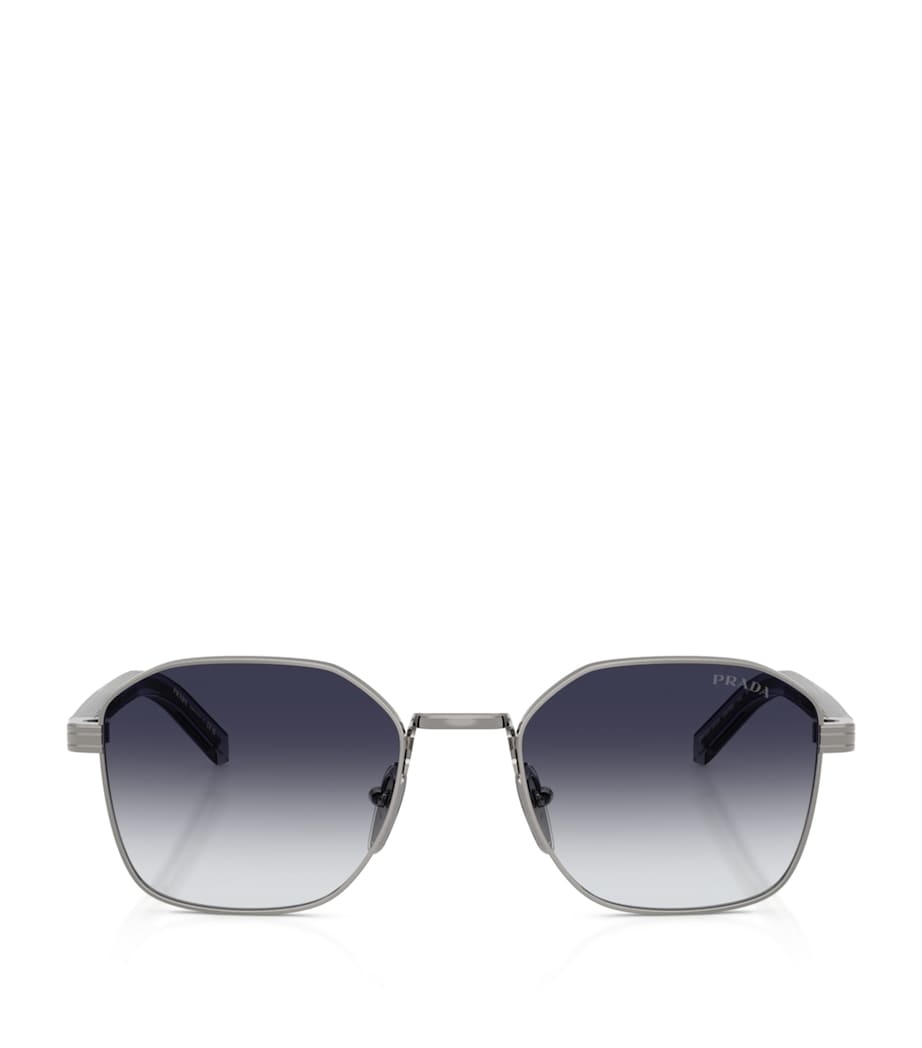 Prada Metal Geometric Sunglasses Grey Image 1