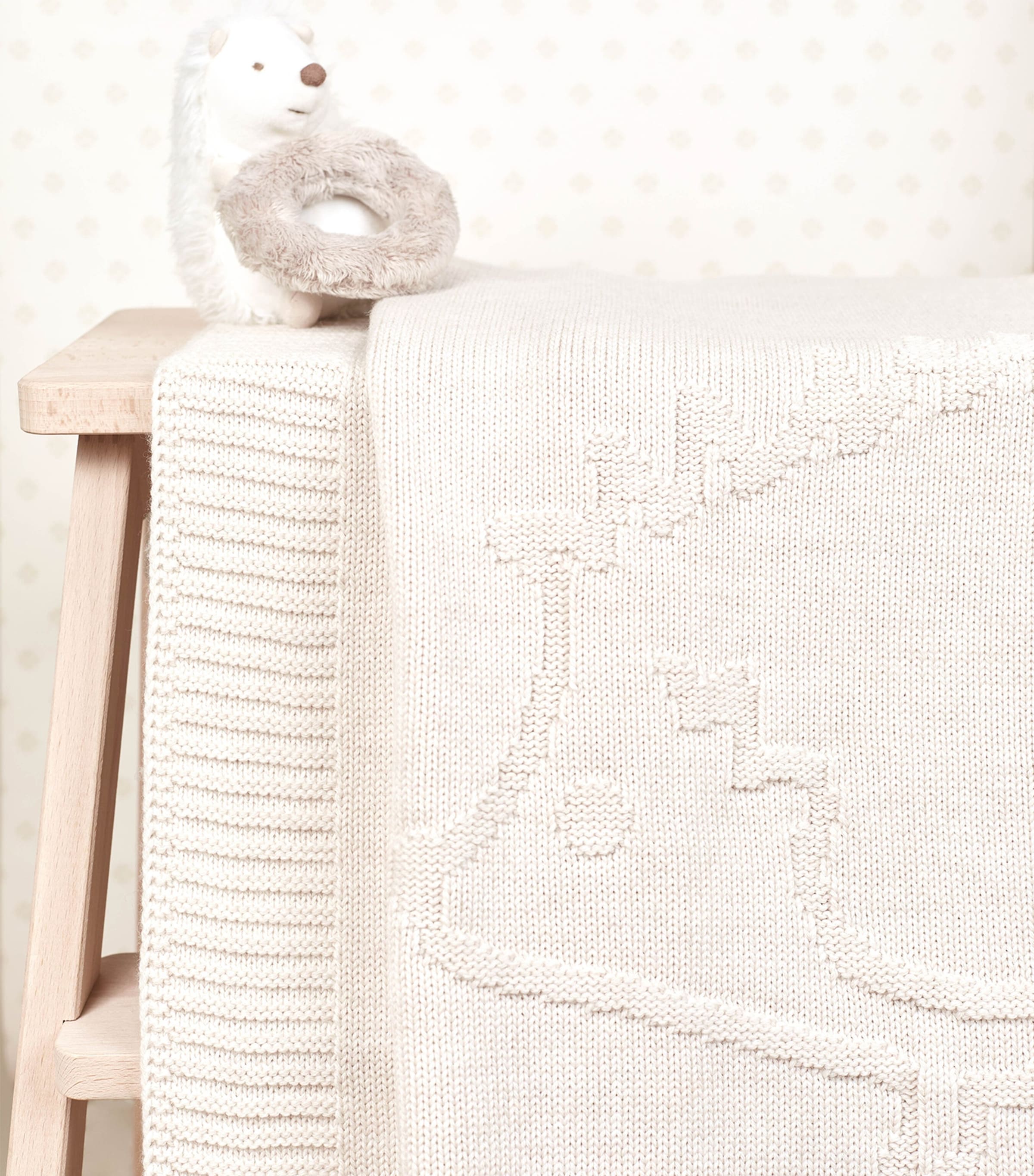 Hedgehog Wool Blanket (75cm x 100cm) 61 BEIGE Image 2