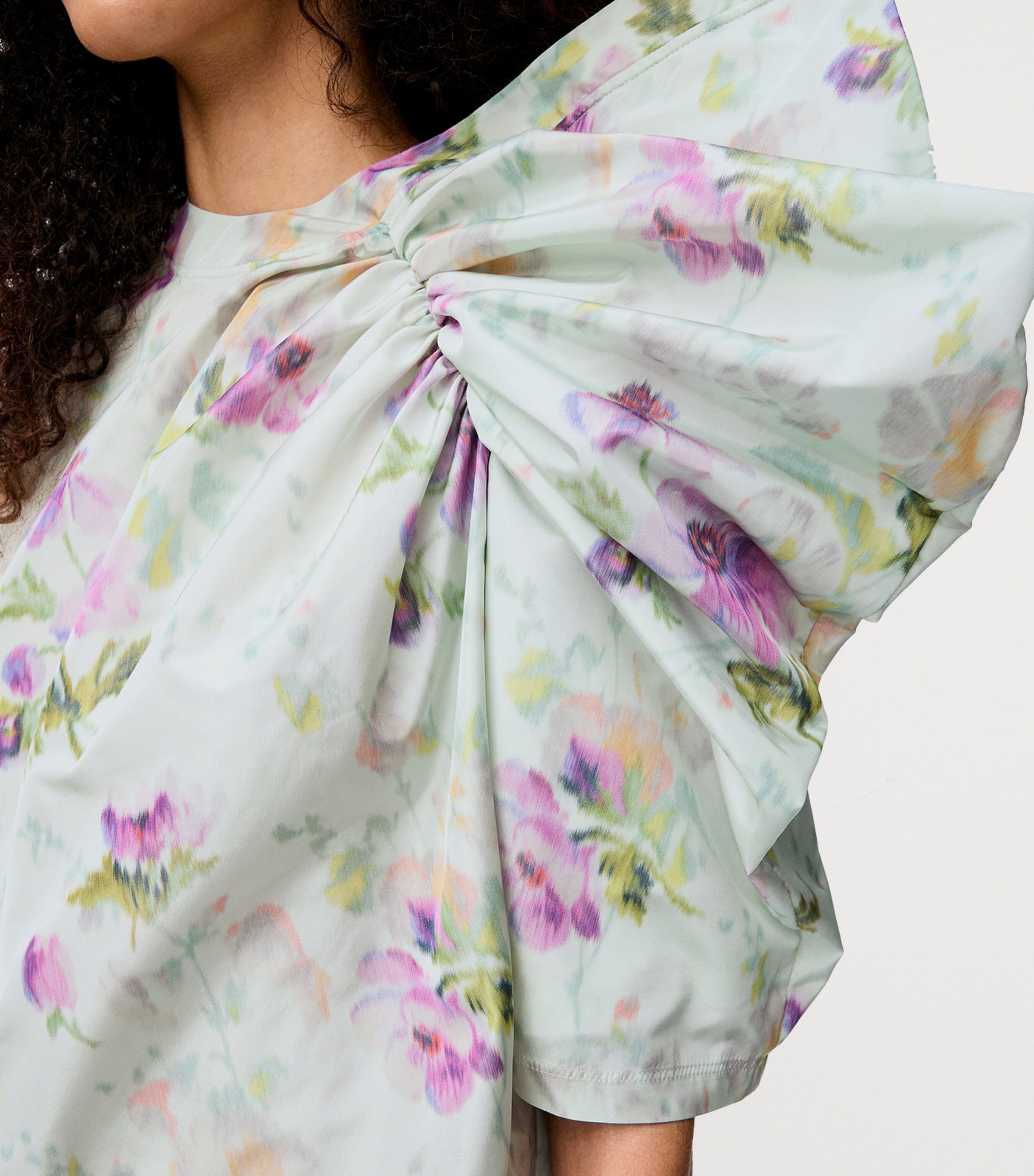 Floral Draped Top LIGHT BLUE/MULTI Image 5