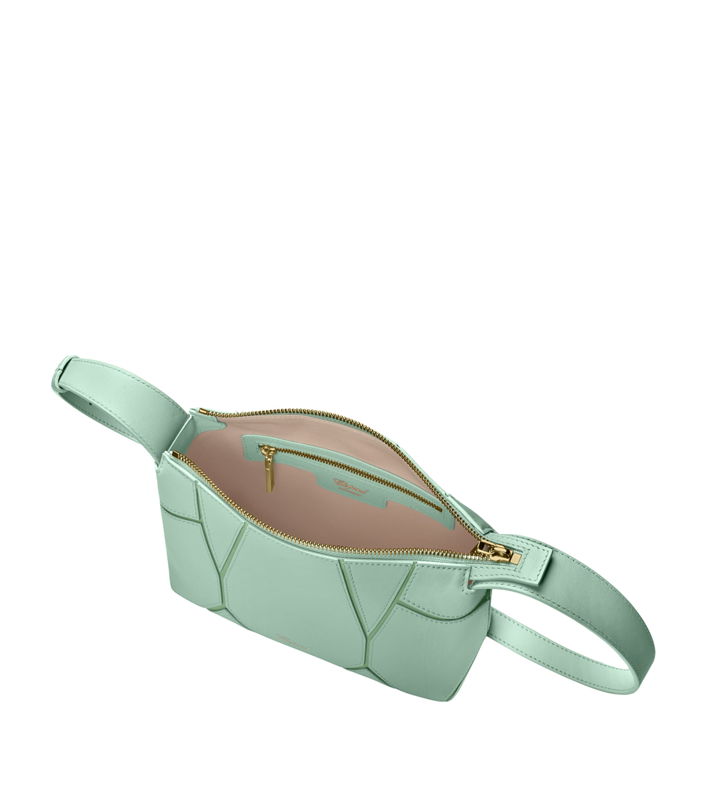 Grained Calfskin Diamond Cross-Body Bag GREEN Image 3