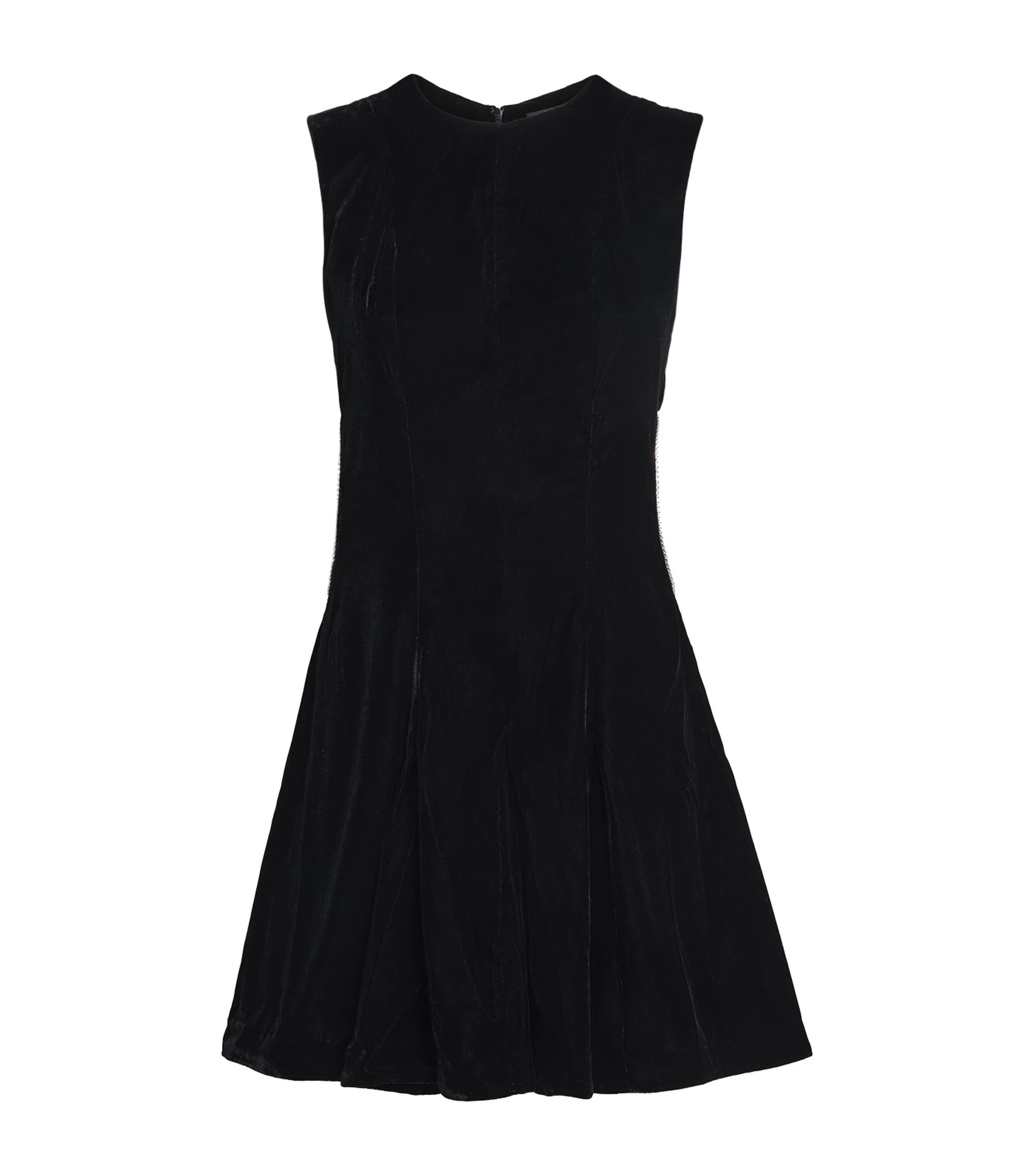 Velvet Cut-Out Mini Dress BLACK Image 1