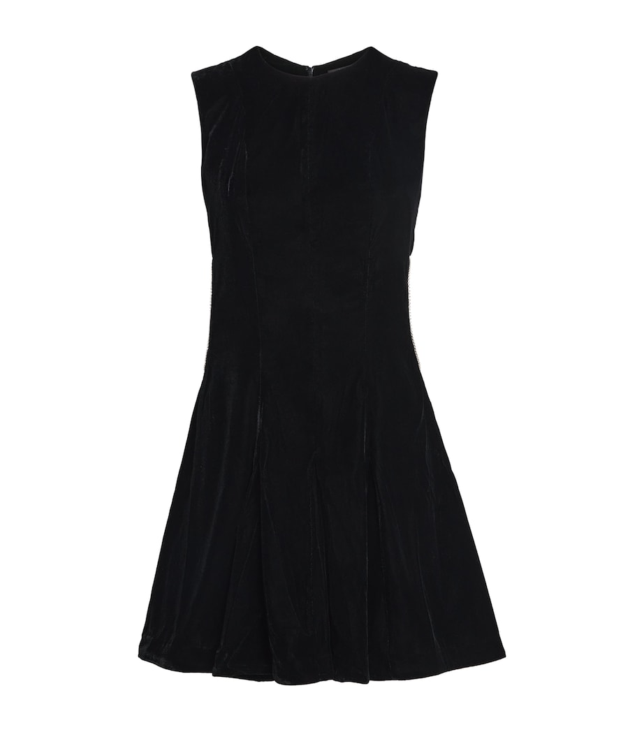 Velvet Cut-Out Mini Dress BLACK Image 1
