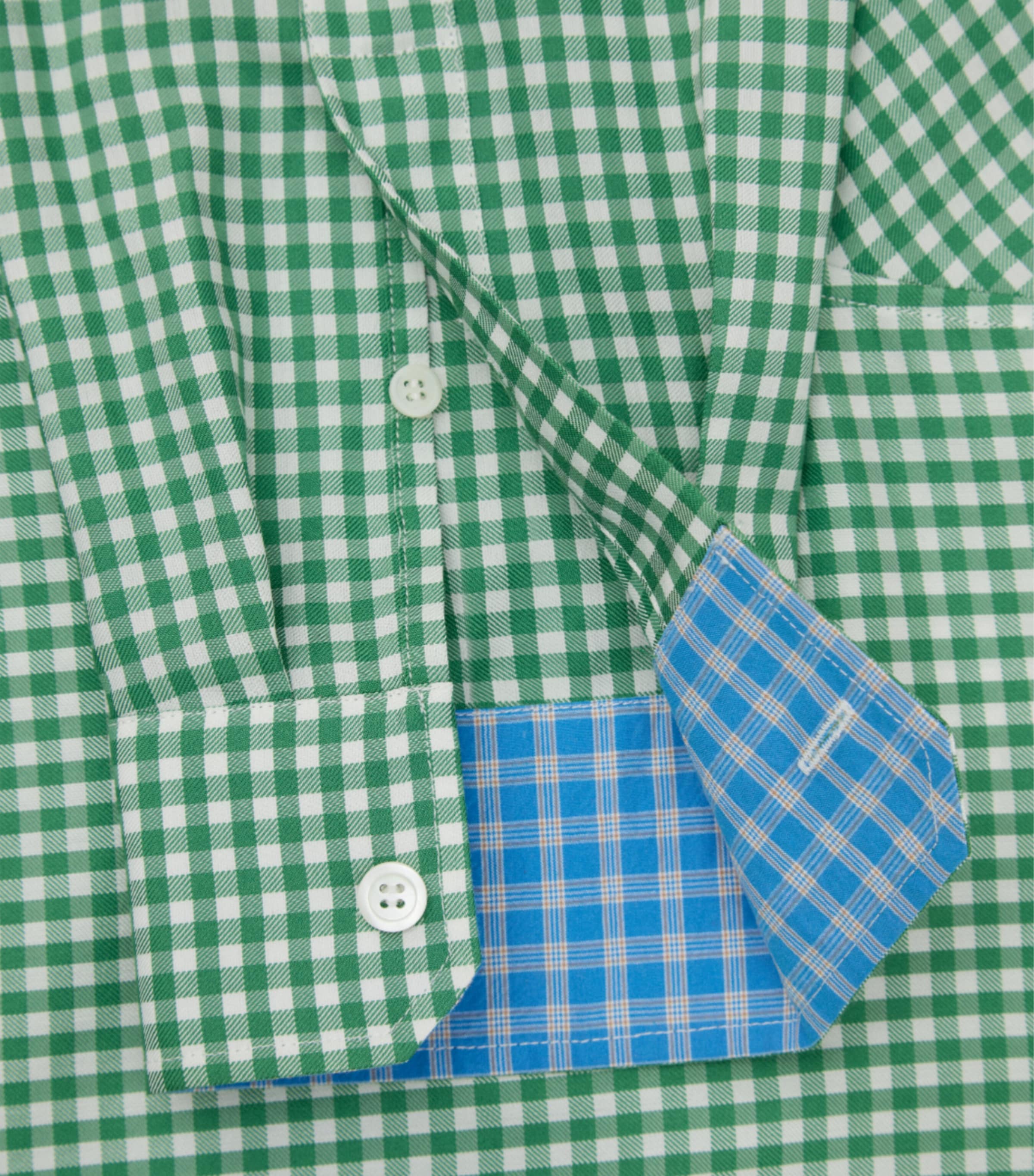 LOEWE Womens Silk-Blend Gingham Shirt Green/white Image 6