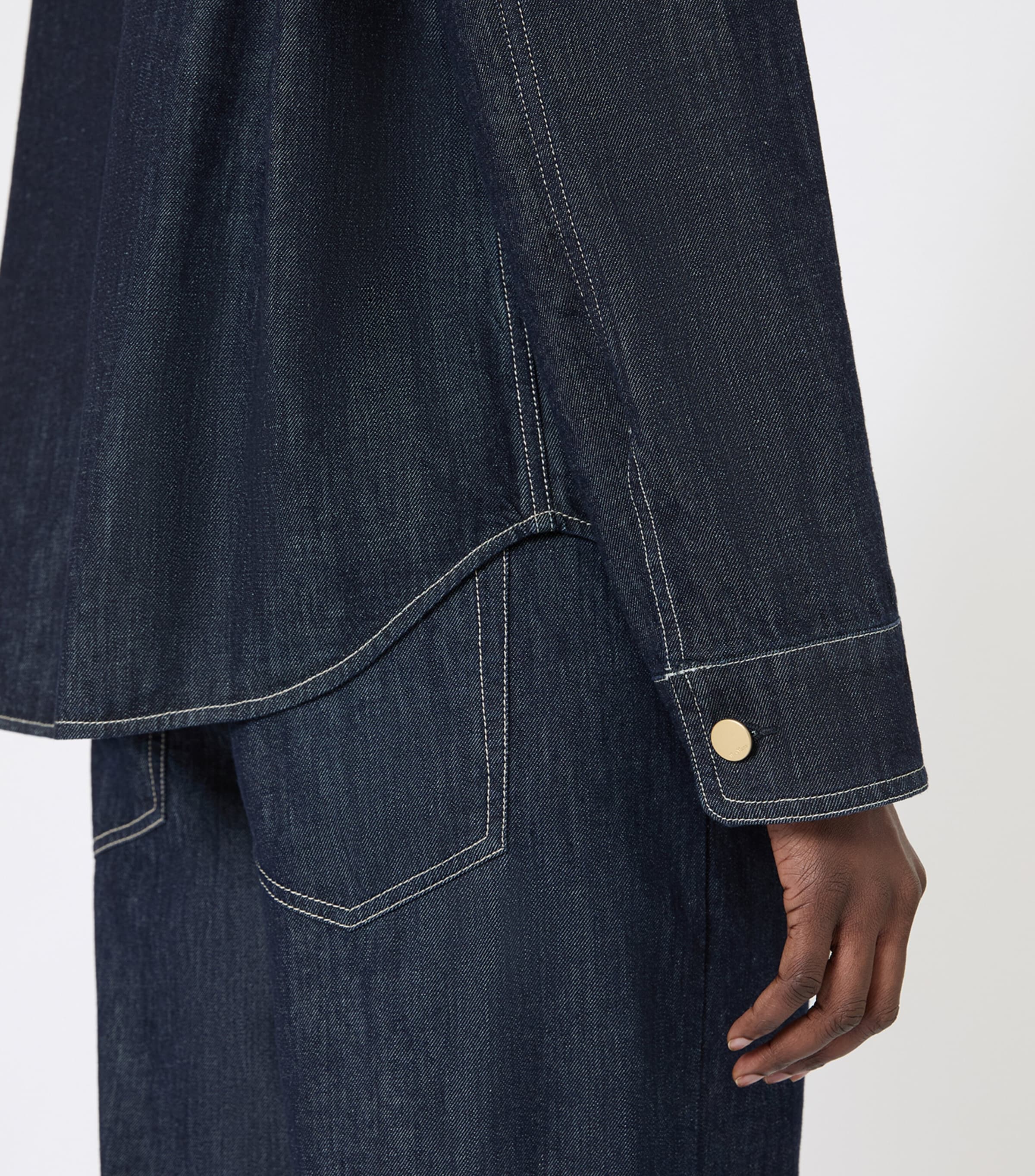 Max Mara Womens Denim Shirt Ultramarine Image 4