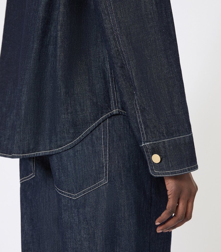 Max Mara Womens Denim Shirt Ultramarine Image 4