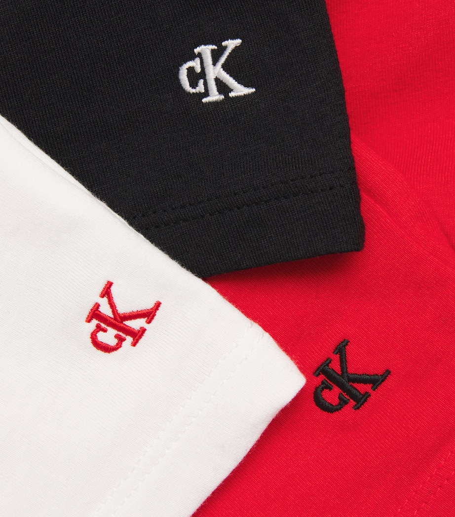 Stretch-Cotton Slim T-Shirt (Pack of 3) 0JMBLACK/ADRENALINE Image 4