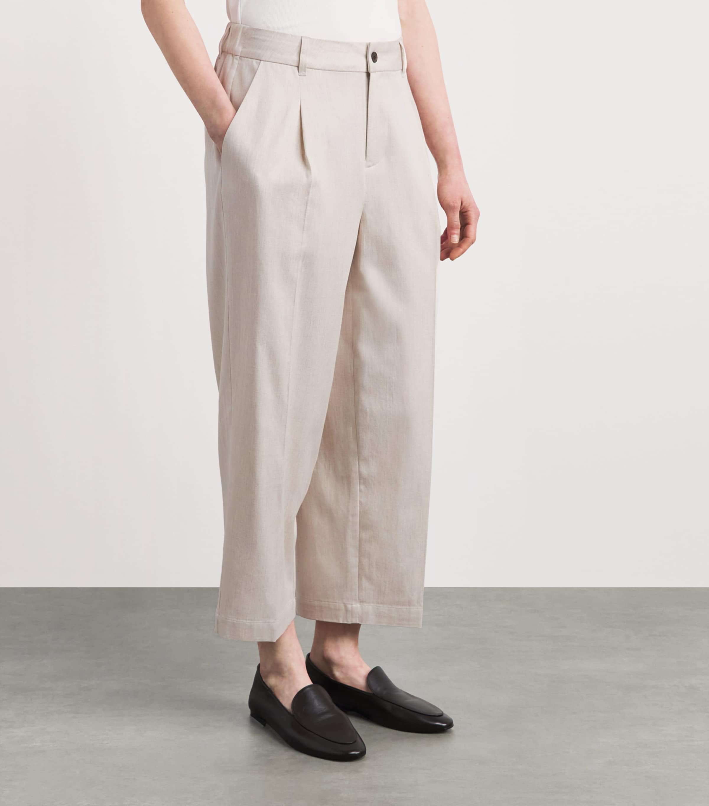 Varley Womens Cropped Ellison Trousers Birch Marl Image 4