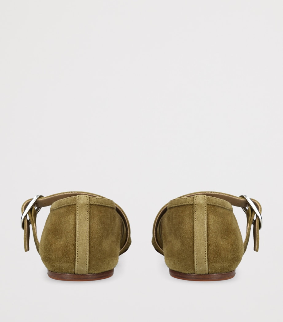 Suede Stella Ballet Flats KHAKI Image 2