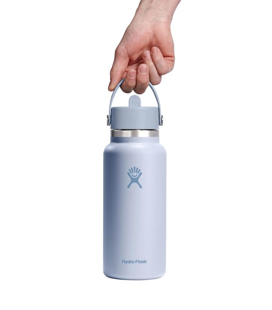 Wide Mouth Bottle with Flex Straw Cap (946ml) LIGHT BLUE Image 3