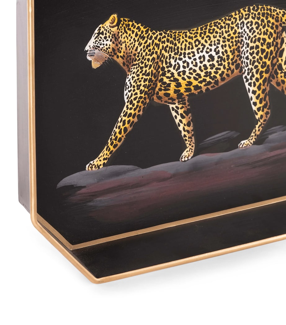 Iron Leopard Tray (43cm x 30cm) BLACK Image 4