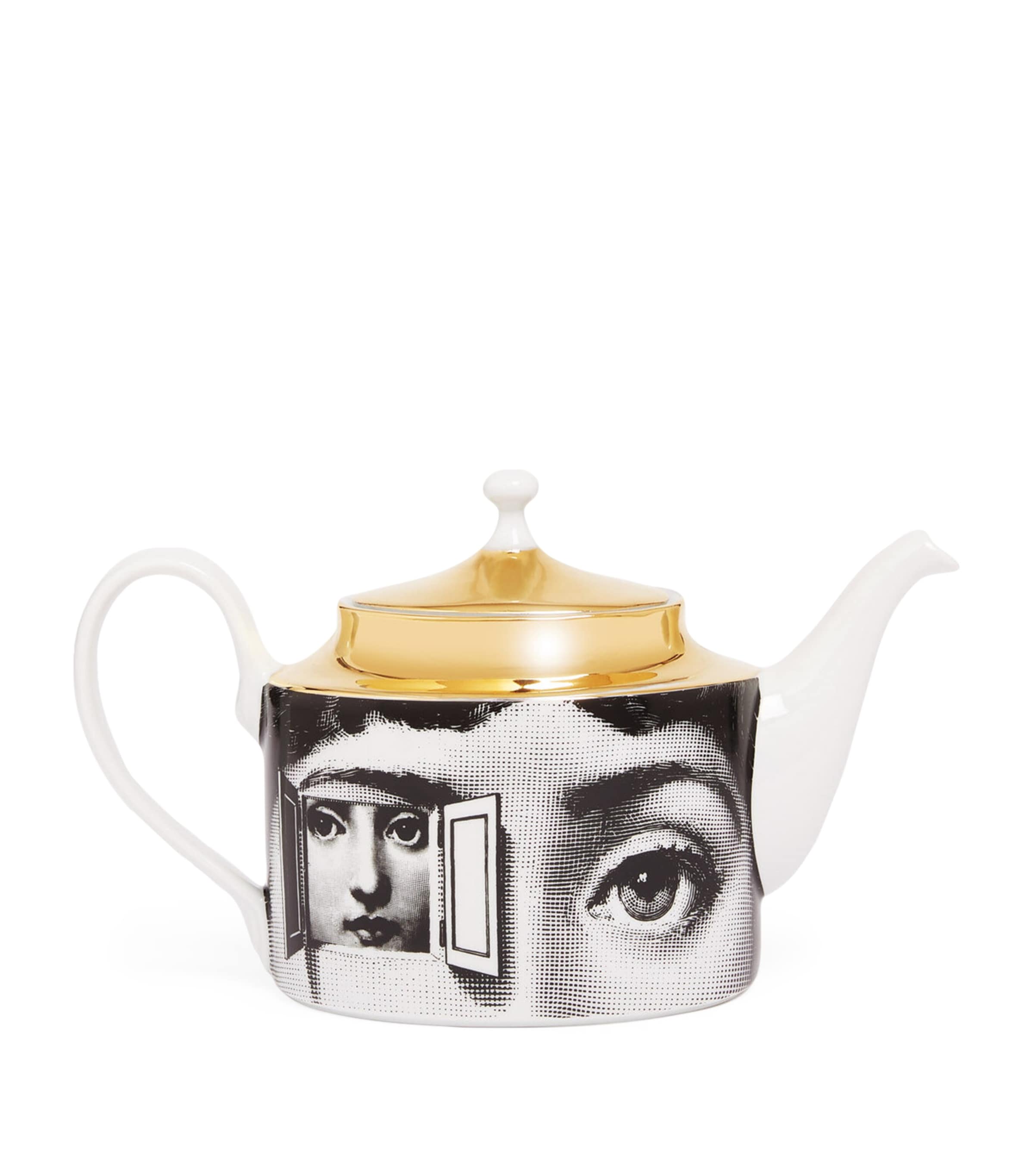 Fornasetti Tema E Variazioni Teapot In Gray