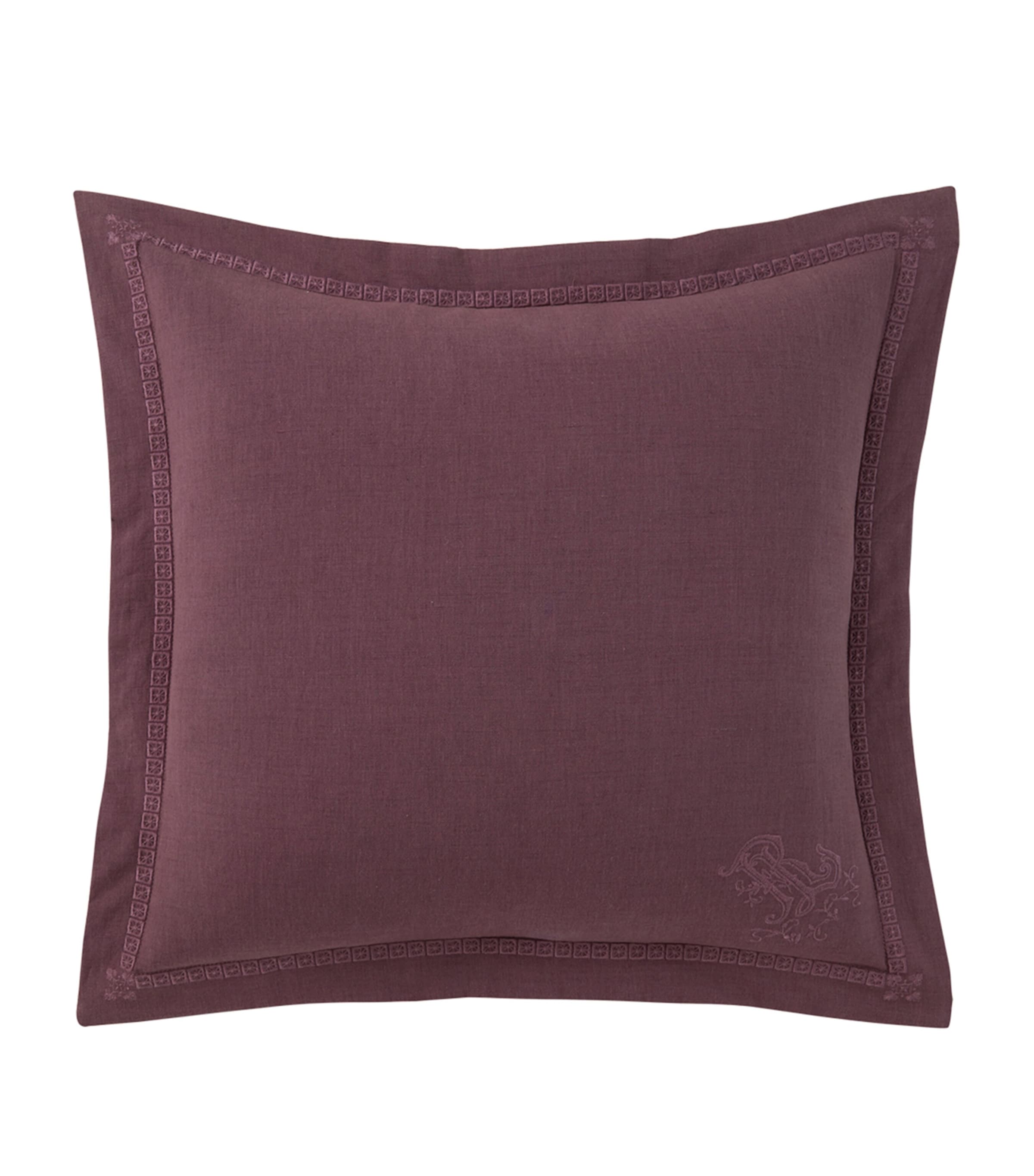 Ralph Lauren Home Corabelle Martha Square Cushion Cover (45cm x 45cm) Purple Image 1