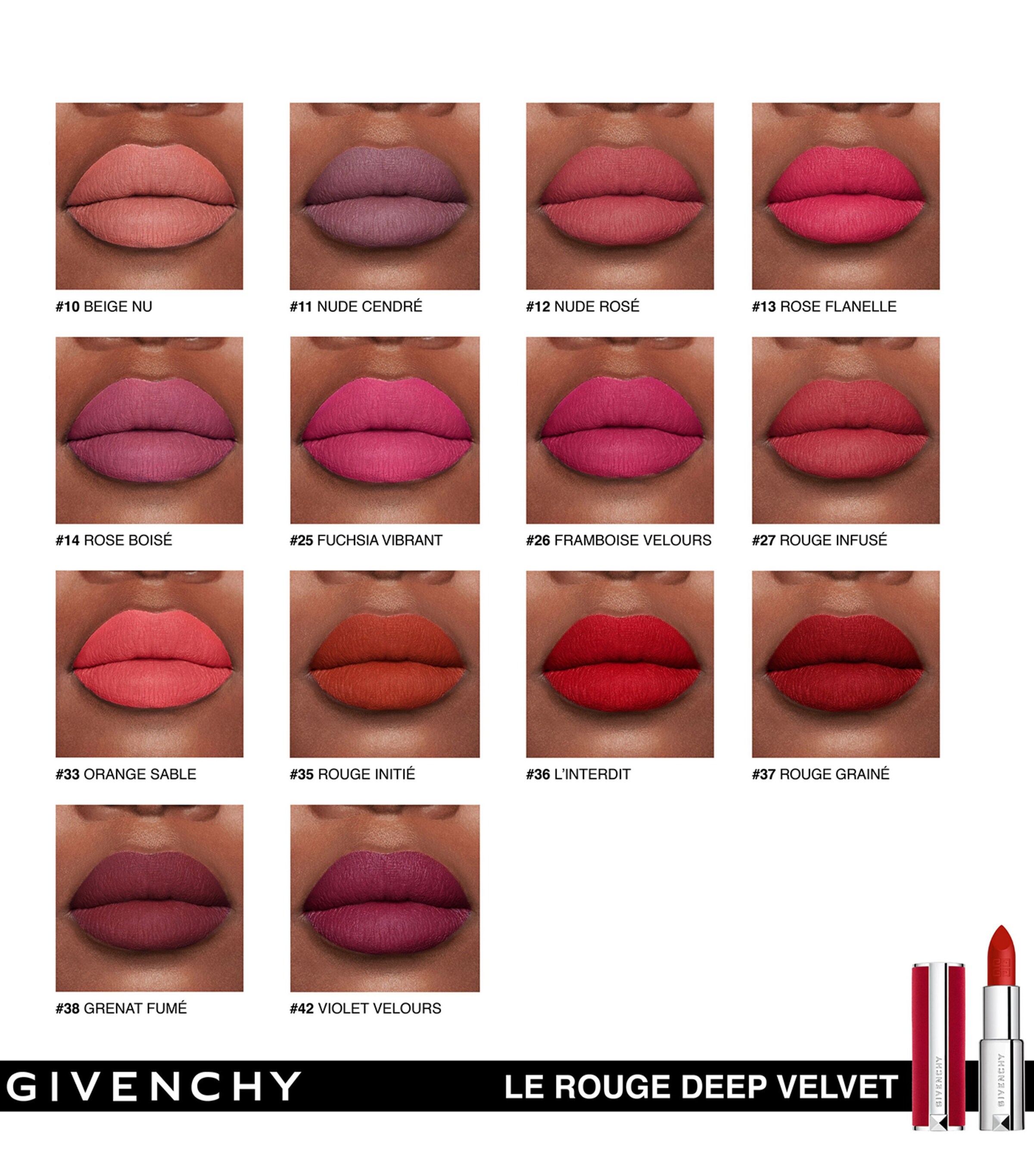 Le Rouge Deep Velvet Lipstick N38 GRENAT FUMÉ Image 5