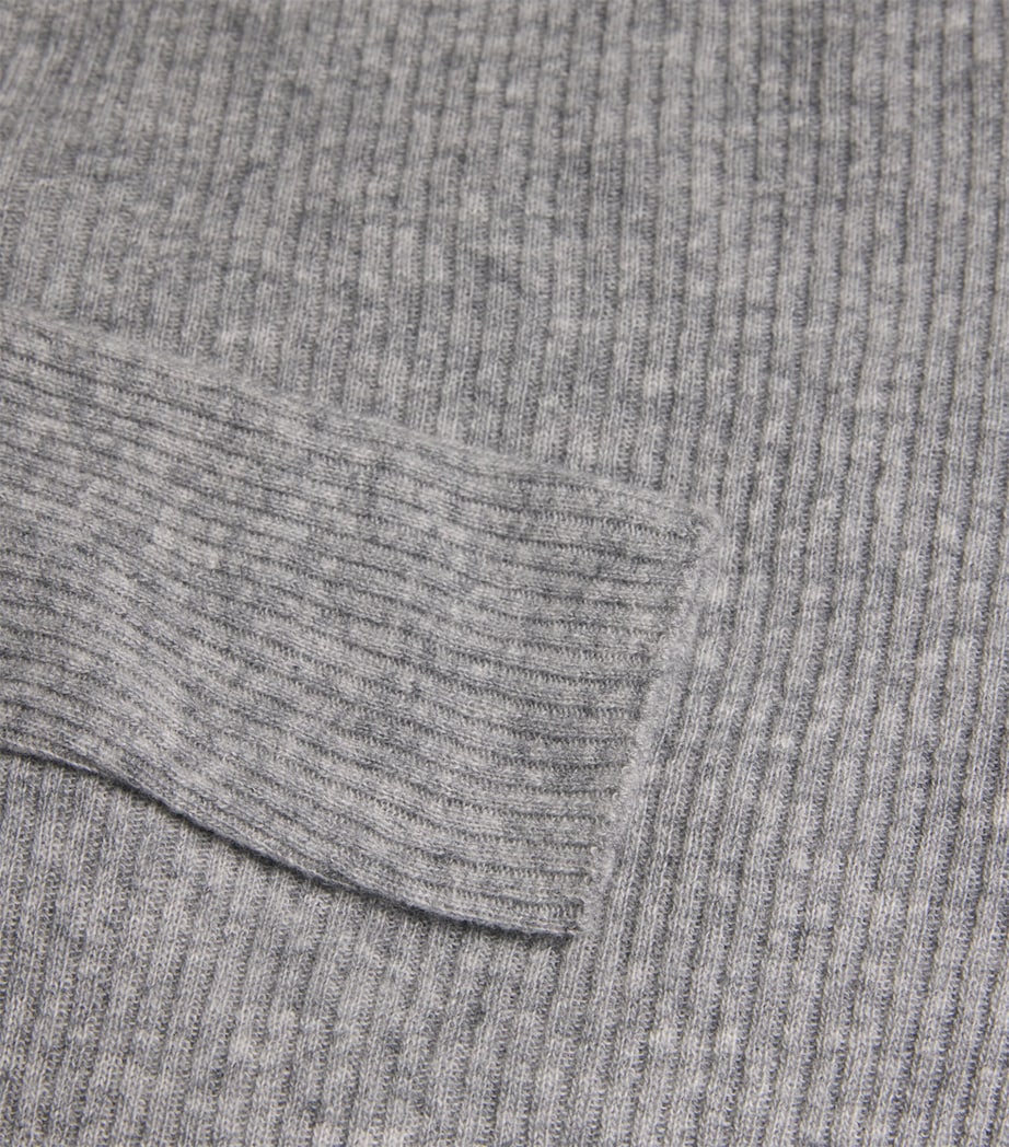 Wool-Silk-Cashmere Ribbed Sweater 8132 ROCCIA Image 5