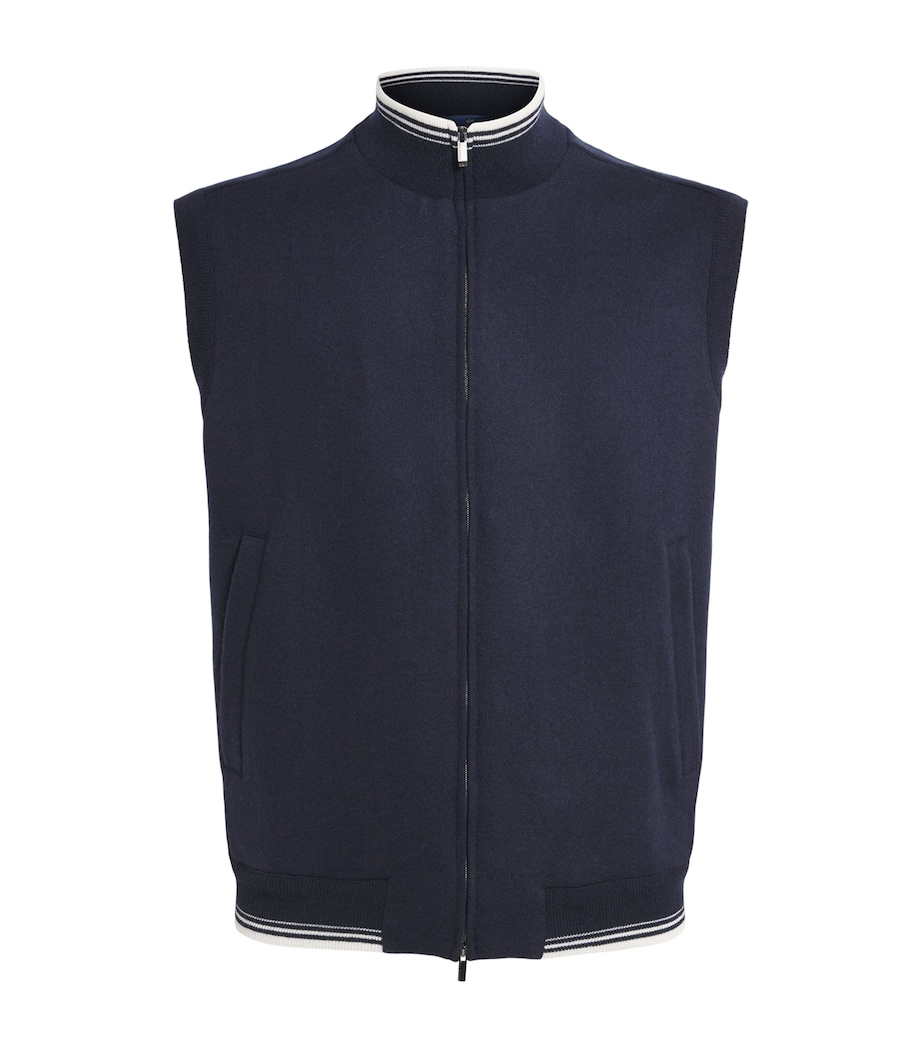Paul & Shark Mens Cashmere Gilet Blue Image 1