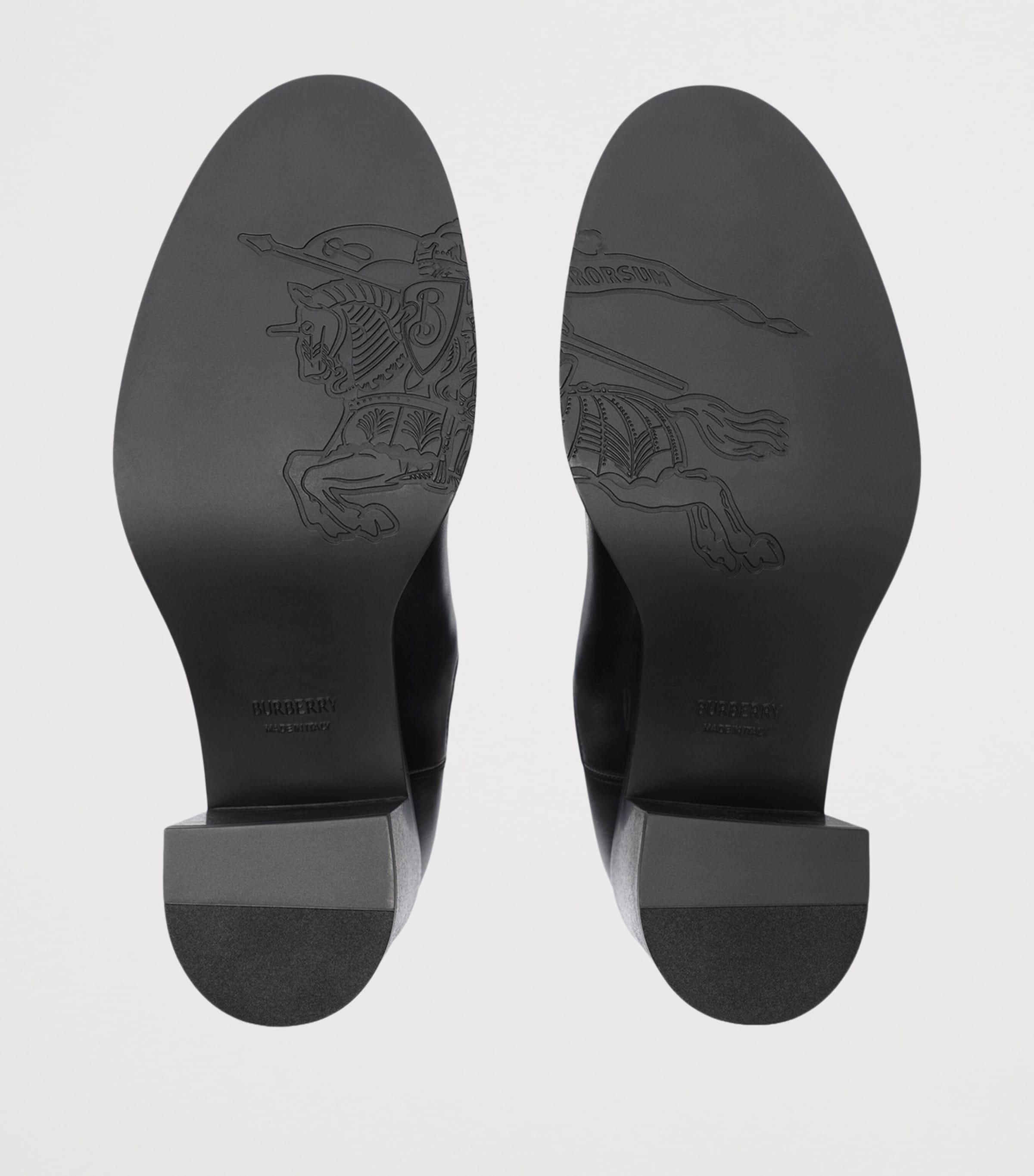 Burberry Leather Hampstead Heeled Boots 70 Black Image 5