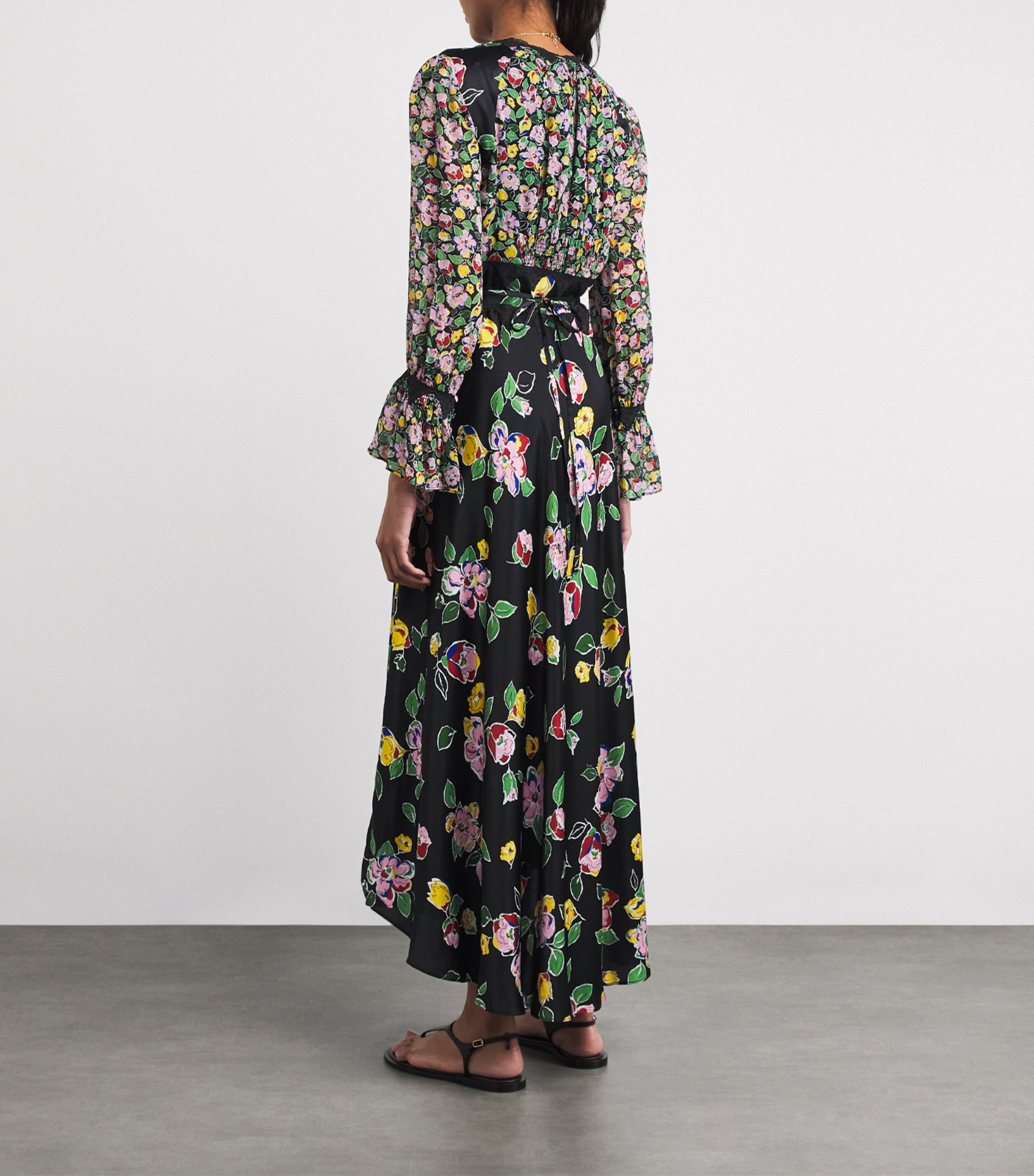 Satin Arlena Midi Dress KIMMIE MIX BLACK Image 3